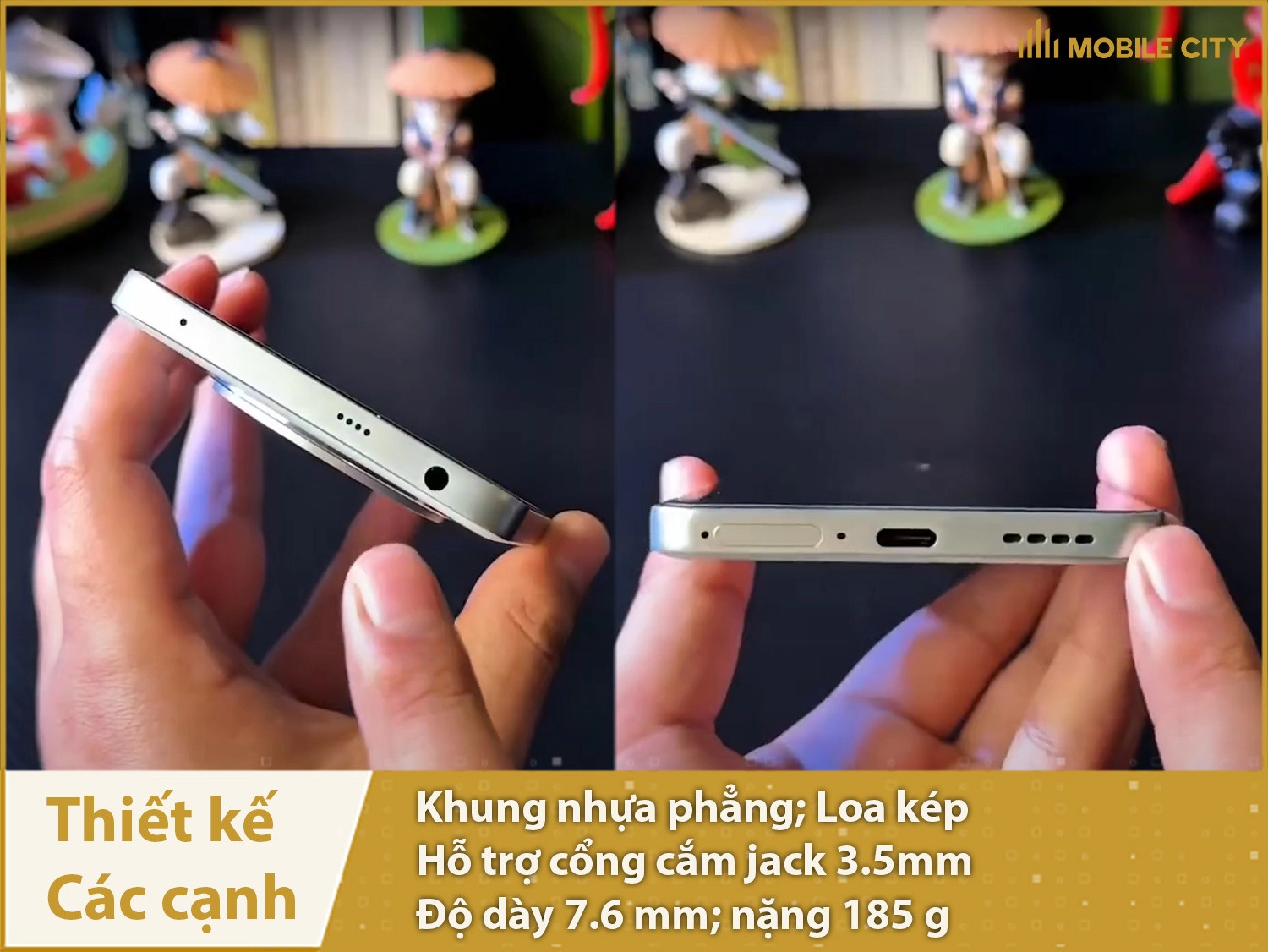 Realme 13 Pro có khung viền vuông vức, độ mỏng 7,6mm