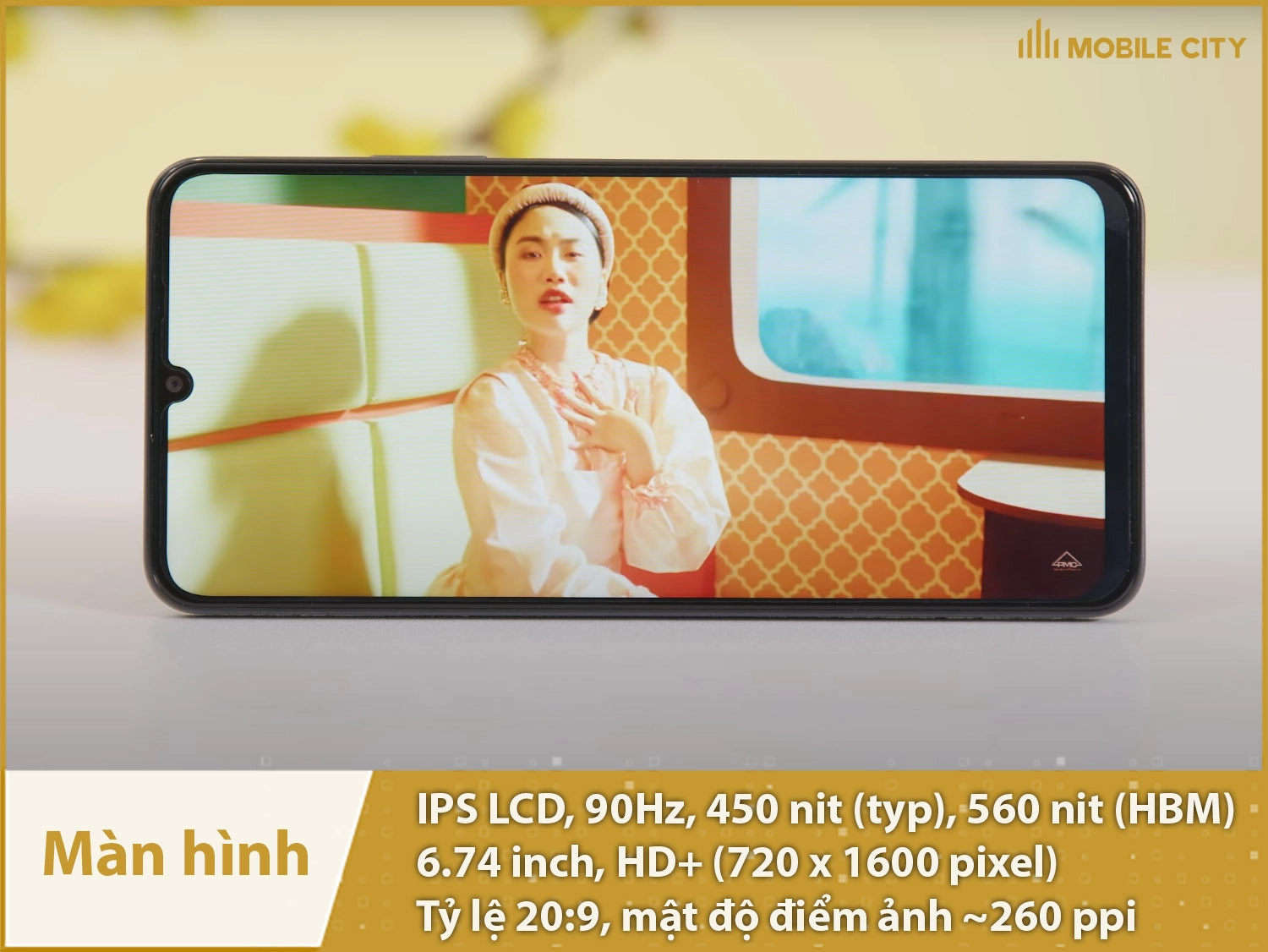 Màn hình IPS LCD 90Hz, kích thước 6,74 inch rộng rãi