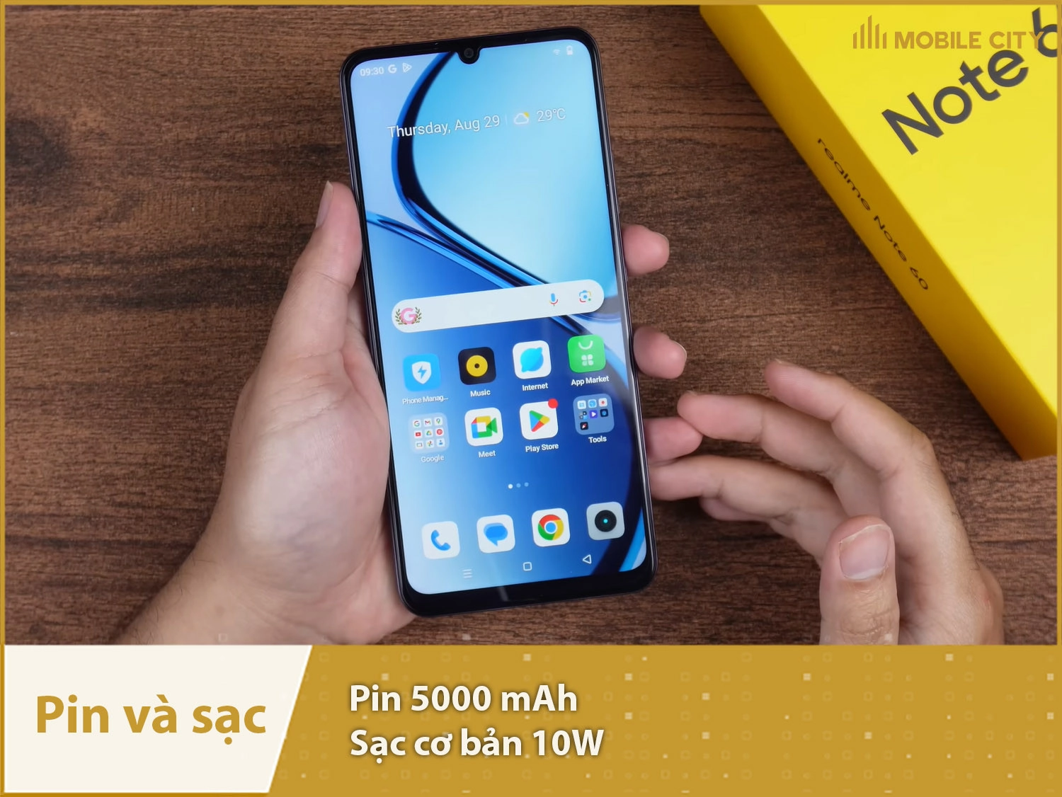 Pin dung lượng cao 5000mAh, sạc 10W quá chậm