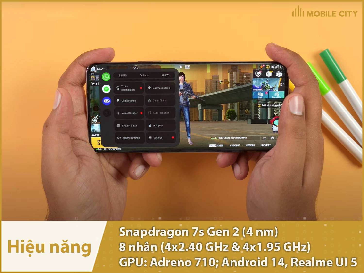 Hiệu năng mạnh mẽ với chip Snapdragon 7s Gen 2