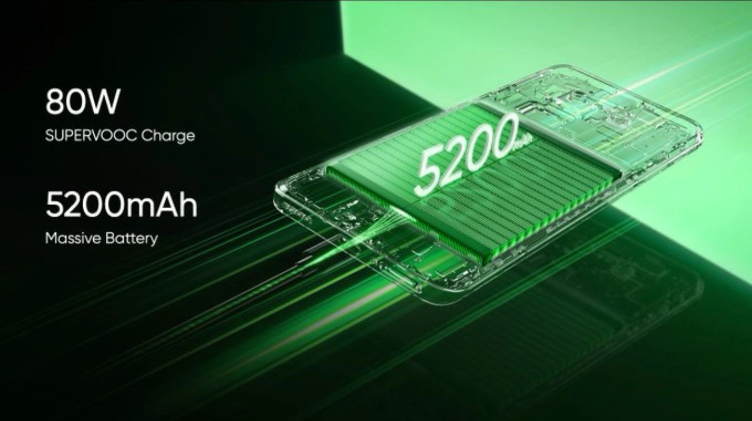 Pin 5200mAh kèm sạc nhanh 80W