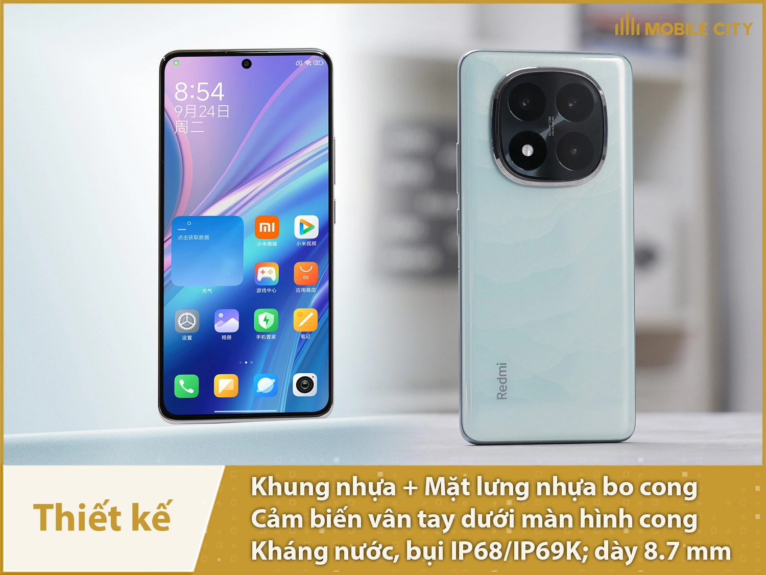 Thiết kế bo cong cao cấp, sang trọng, hỗ trợ IP68/IP69K