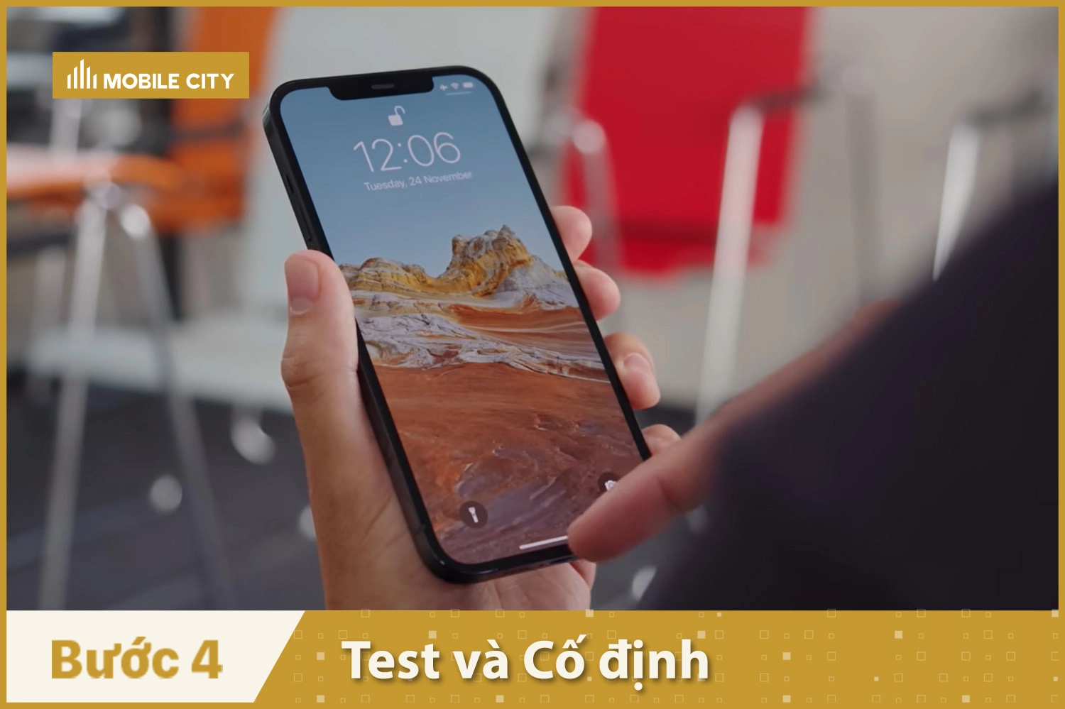 Thay màn hình Dura iPhone 12 Pro Max, test và cố định