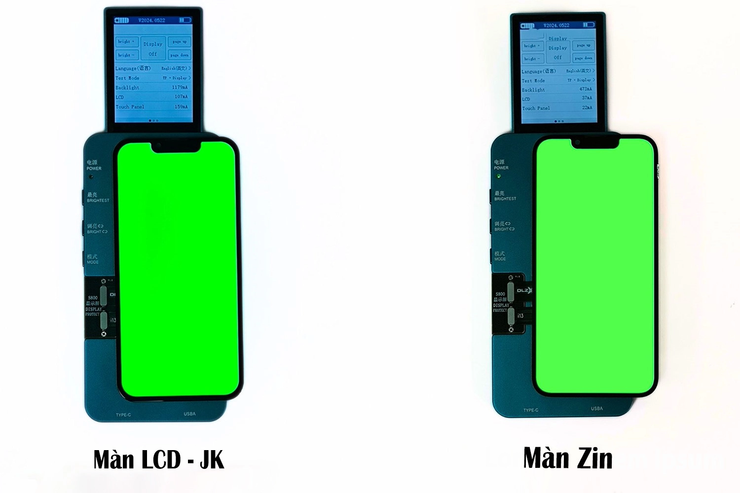 Thay màn hình JK iPhone 13 Pro Max, Độ sáng màn hình JK kém hơn màn hình Chính hãng