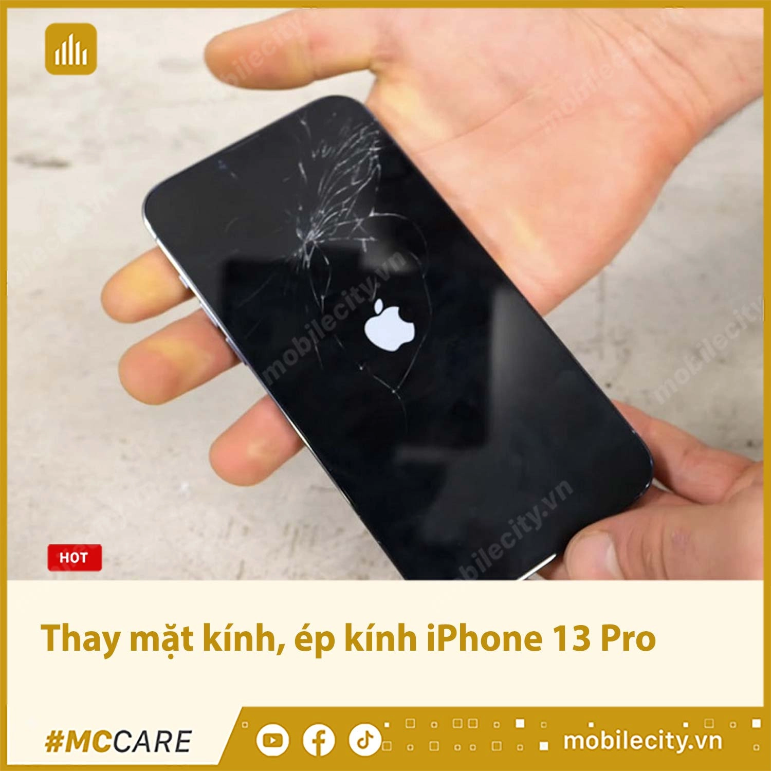 Thay mặt kính, ép kính iPhone 13 Pro