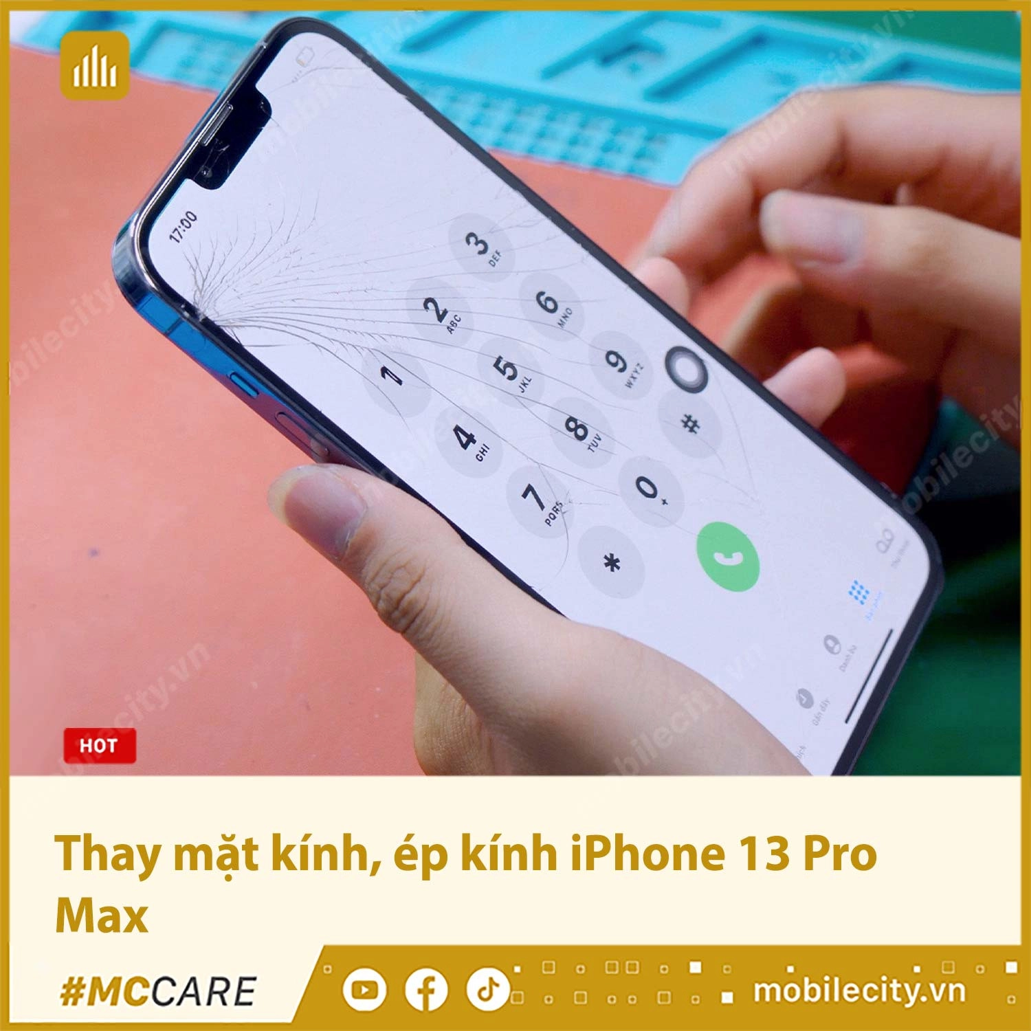 Thay mặt kính, ép kính iPhone 13 Pro Max