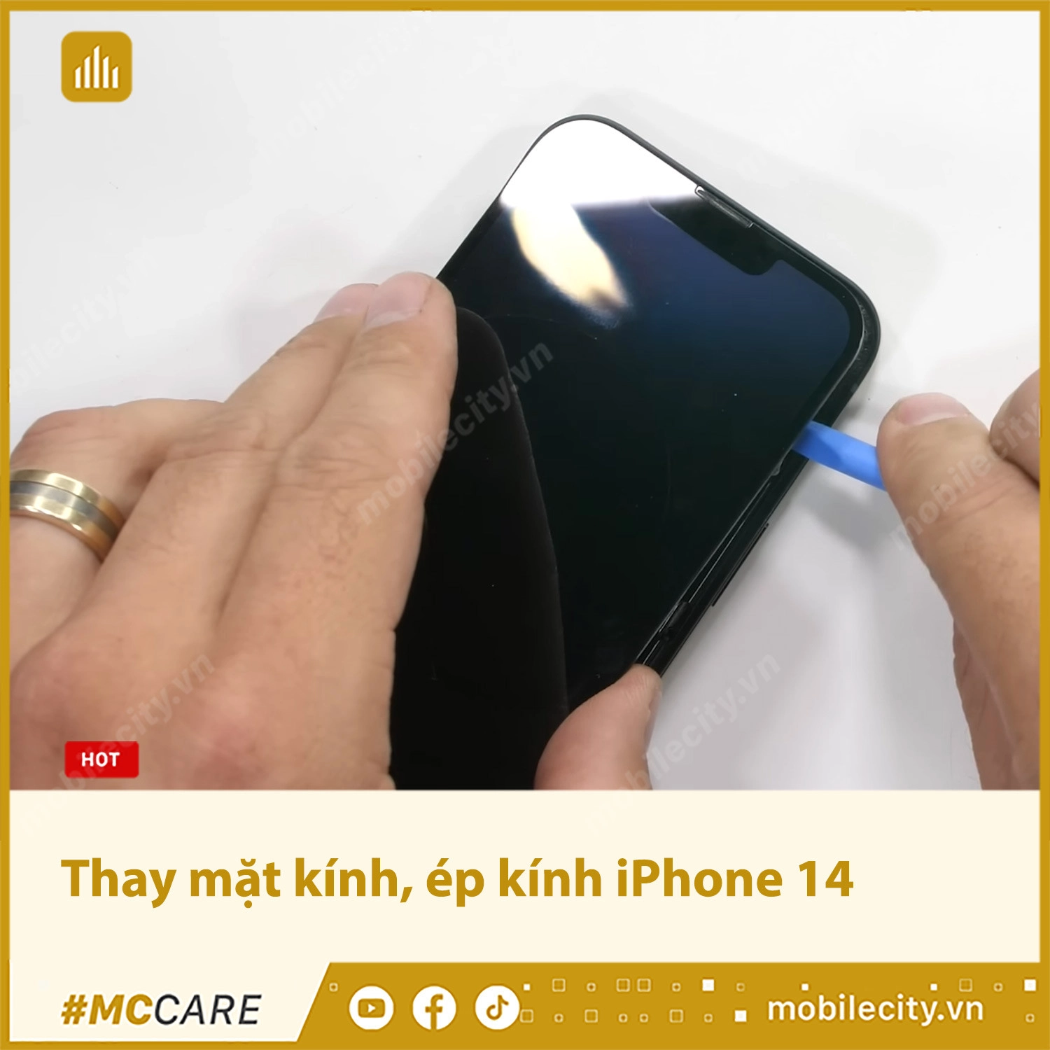 Thay mặt kính, ép kính iPhone 14