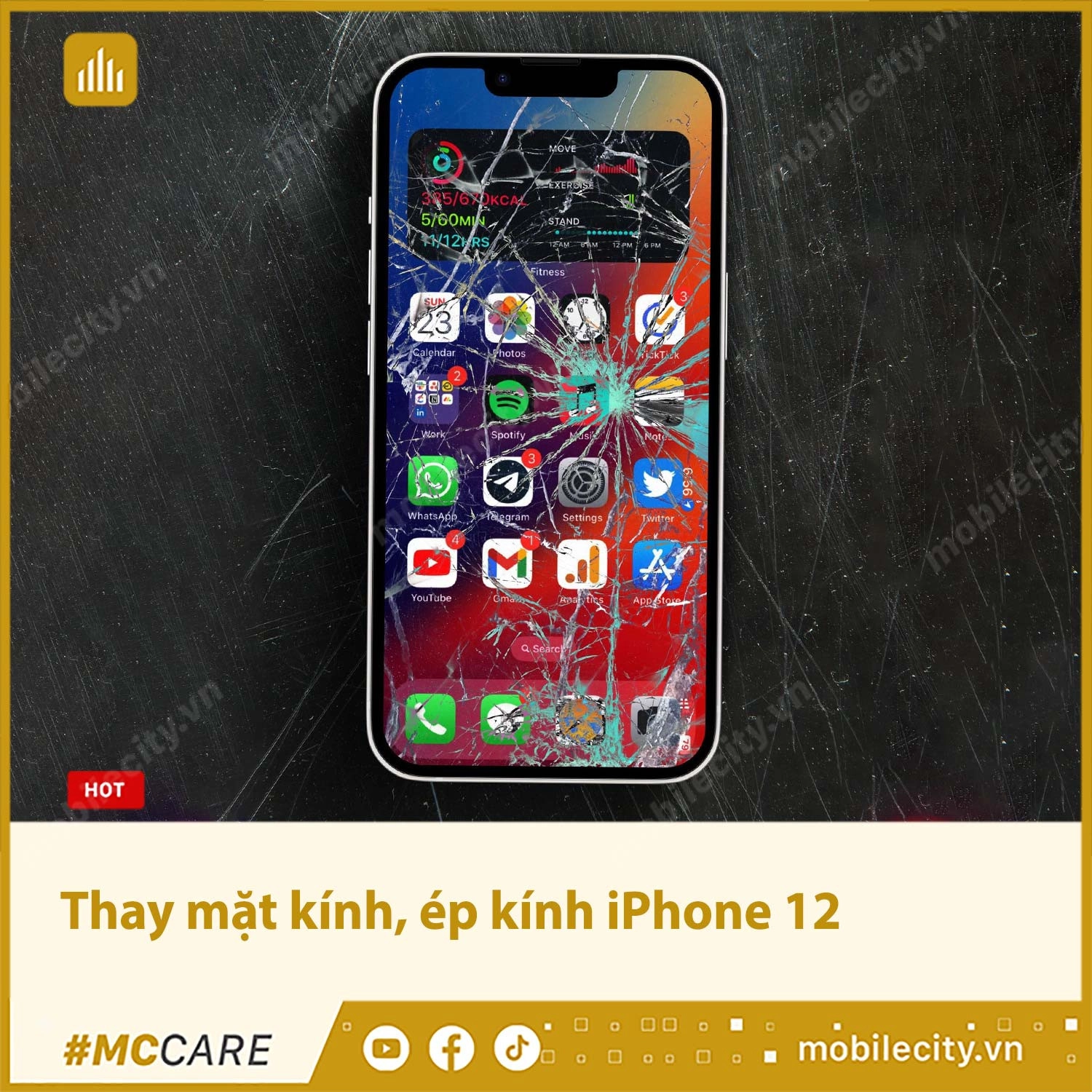 Thay mặt kính, ép kính iPhone 12