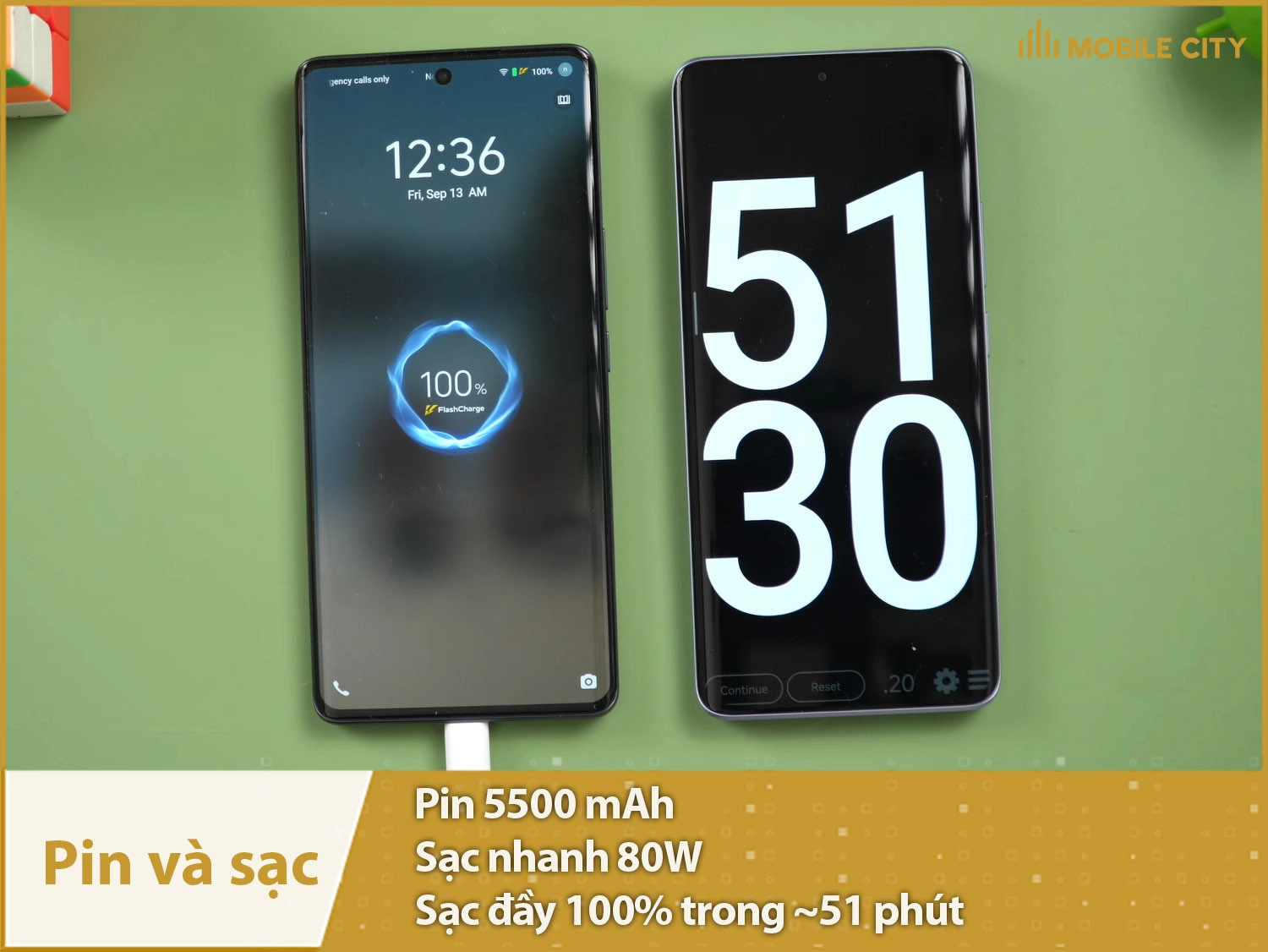 Pin khủng 5500mAh, sạc siêu nhanh 80W