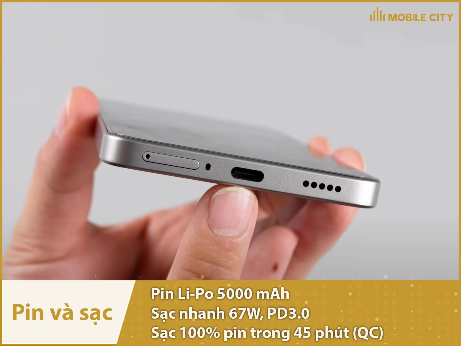 Pin lớn 5000mAh & Sạc nhanh 67W