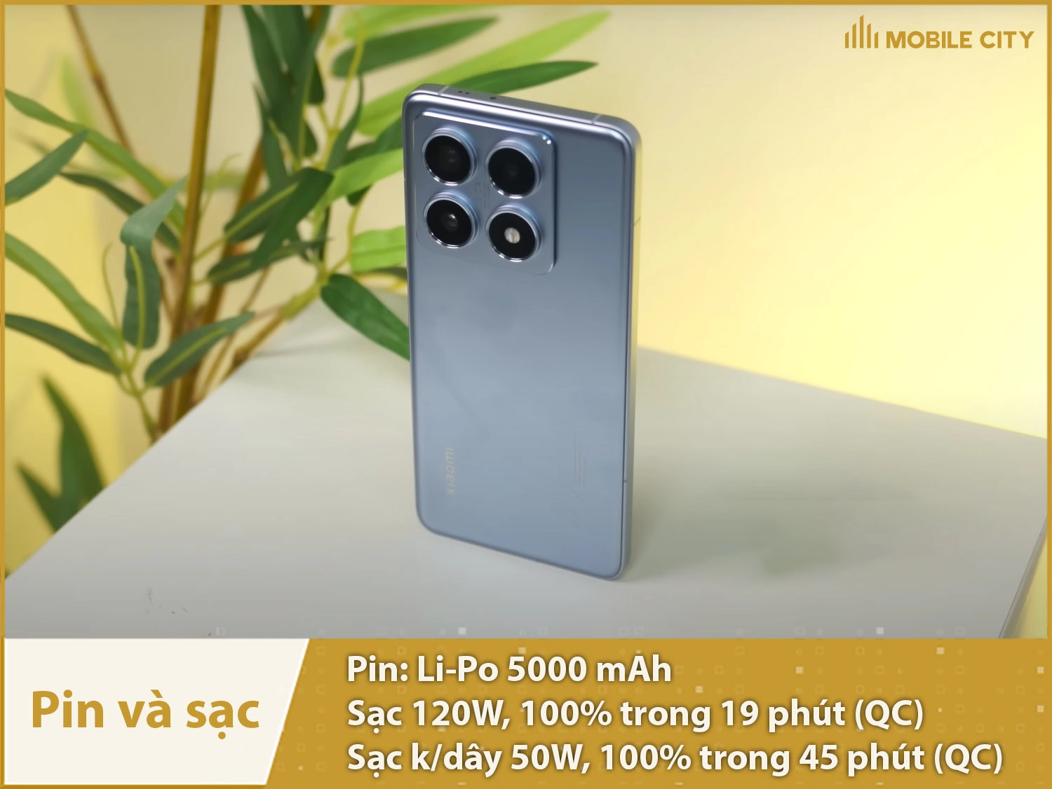 Pin lớn 5000mAh & Sạc siêu nhanh 120W