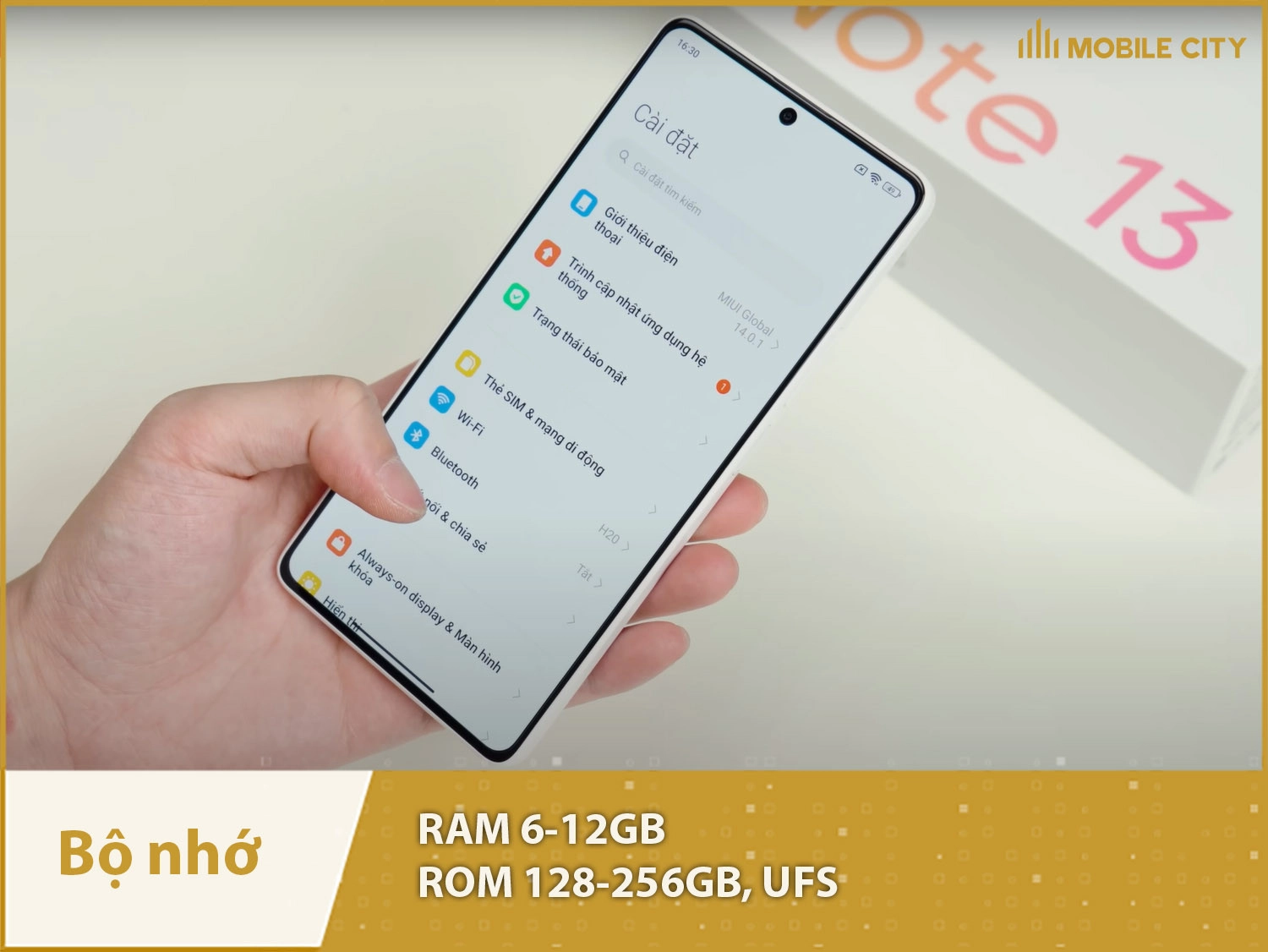 Xiaomi Redmi Note 13 có 4 bản dung lượng: 6-128GB, 8-128GB, 8-256GB, 12-256GB