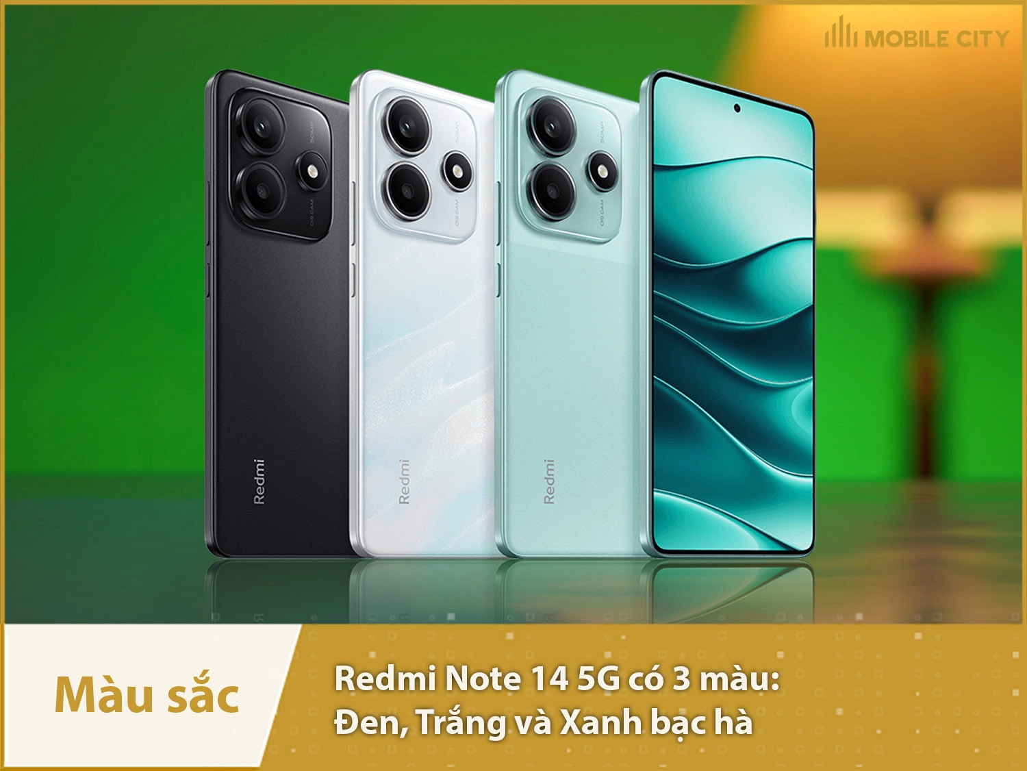 Redmi Note 14 có 3 màu sắc