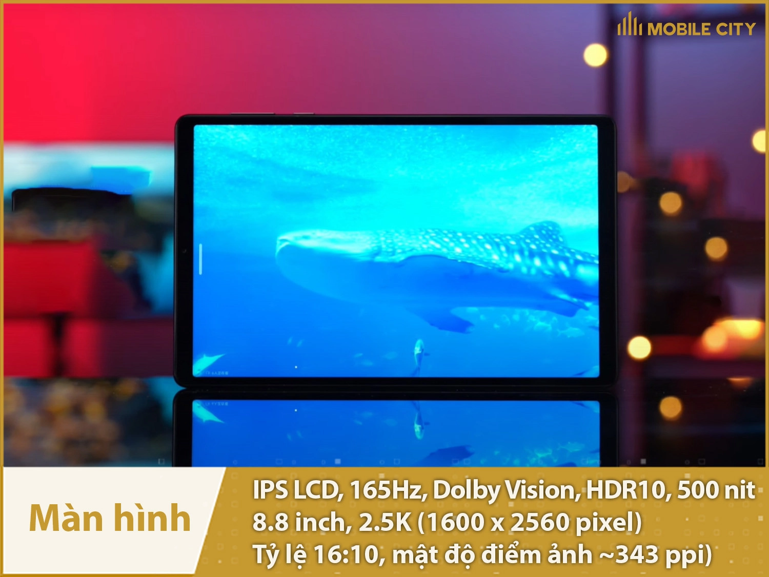 Màn hình IPS LCD 2.5K siêu nét, 165Hz siêu mượt