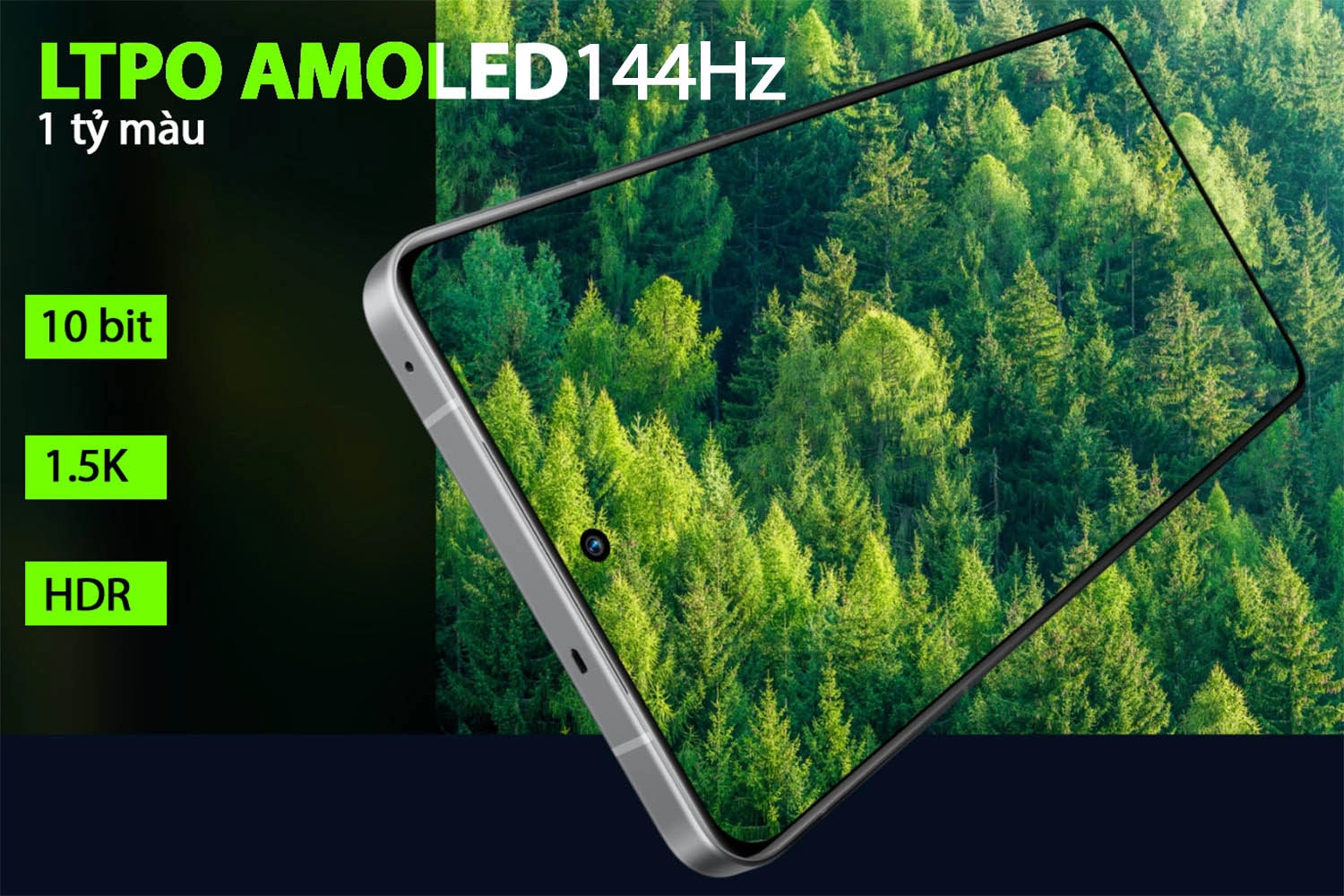 Màn hình LTPO AMOLED 1.5K 144Hz