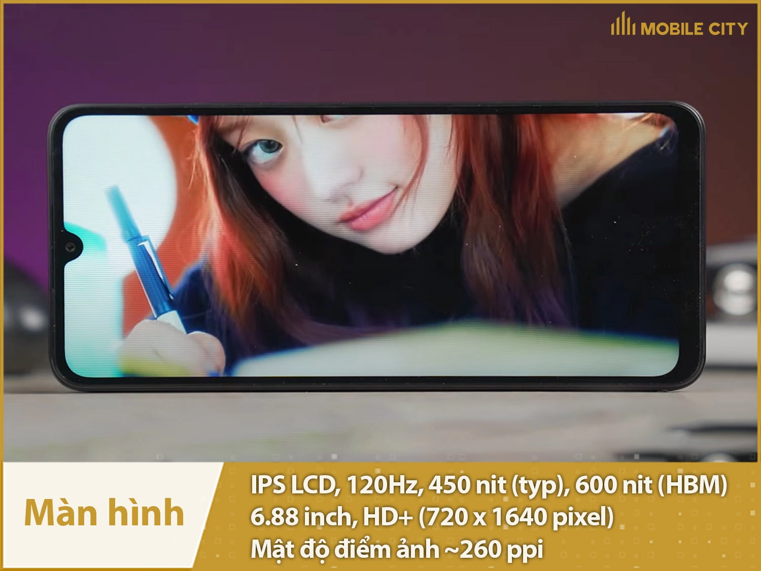 Màn hình lớn 6.88 inch, IPS LCD 120Hz, độ sáng 600nit