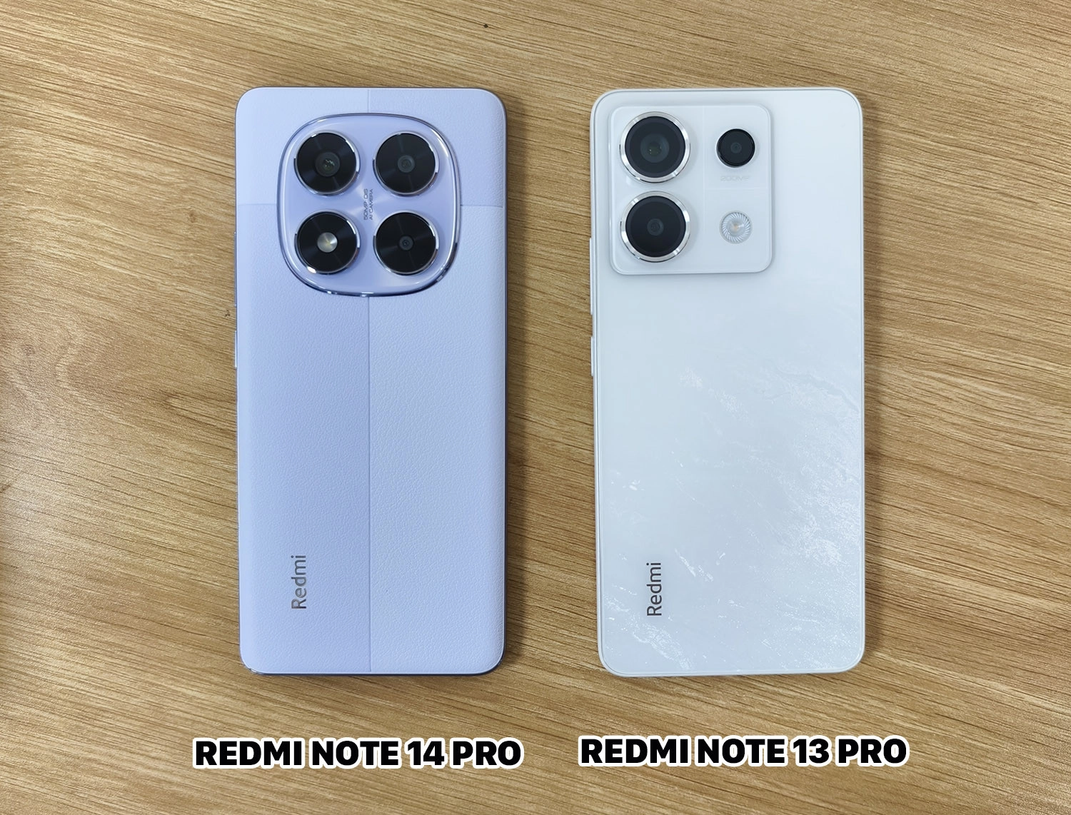 So sánh Redmi Note 14 Pro vs Redmi Note 13 Pro: Thiết kế mặt lưng khác biệt