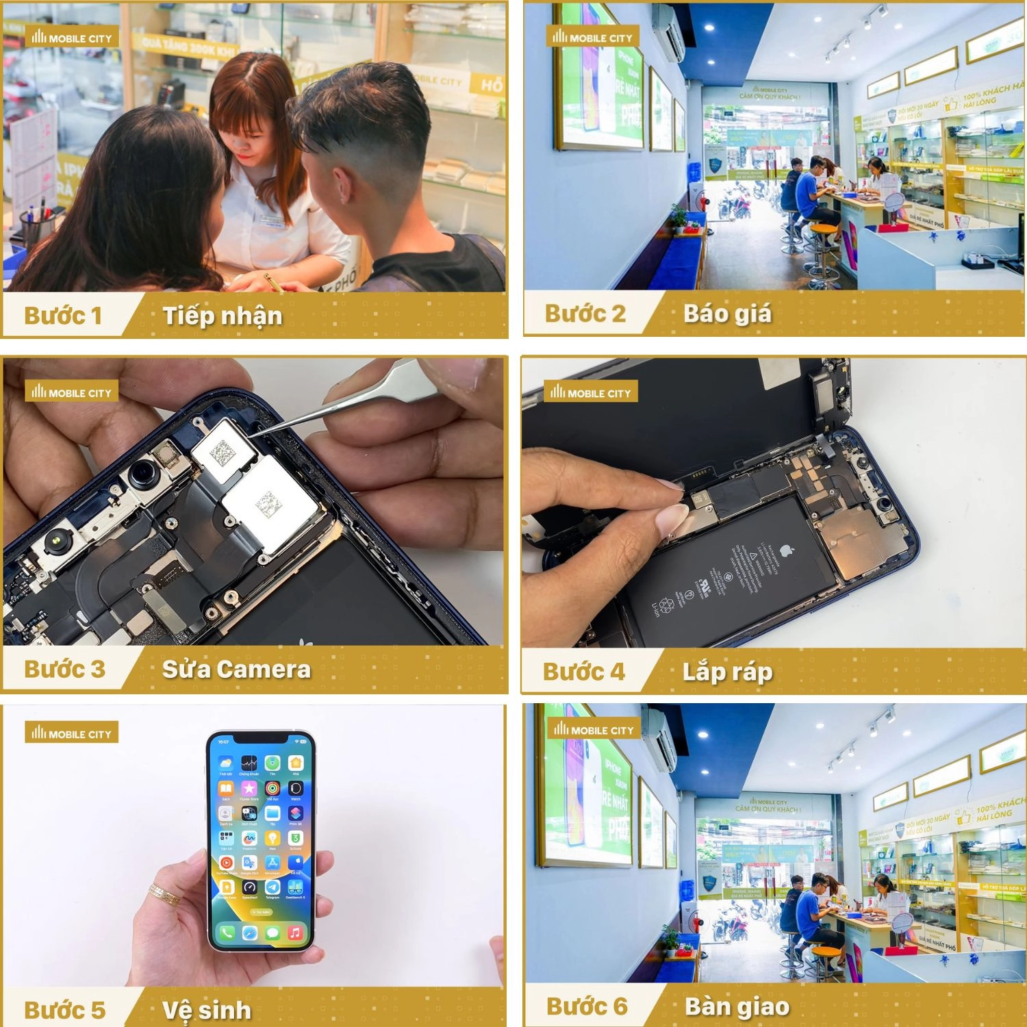 Sửa Camera đốm, rung iPhone 12, Quy trình sửa Camera đốm, rung iPhone 12 chuẩn xác