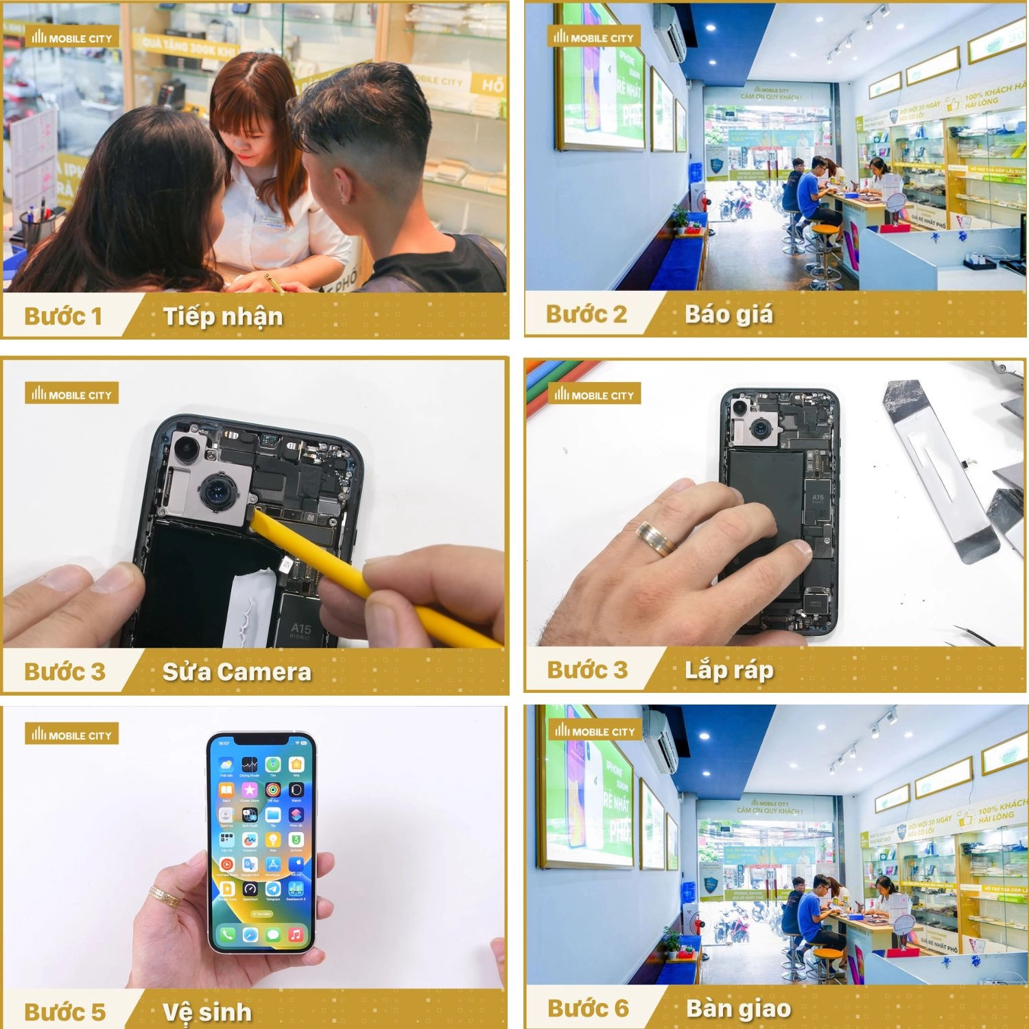 Sửa Camera đốm, rung iPhone 15 Plus, Quy trình sửa Camera đốm, rung iPhone 15 Plus chuẩn xác nhất