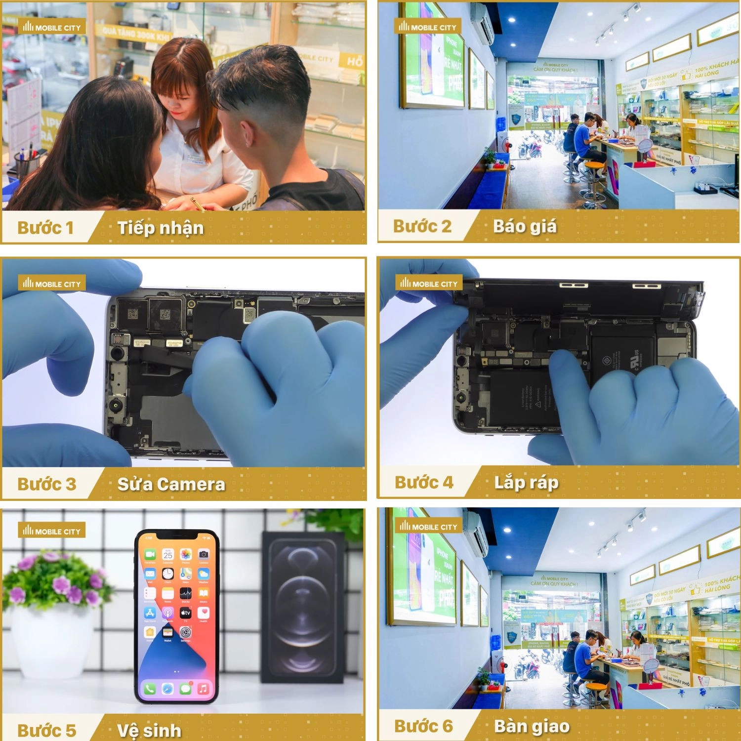 Sửa Camera đốm, rung iPhone XS, Quy trình sửa Camera đốm, rung iPhone XS chuẩn xác