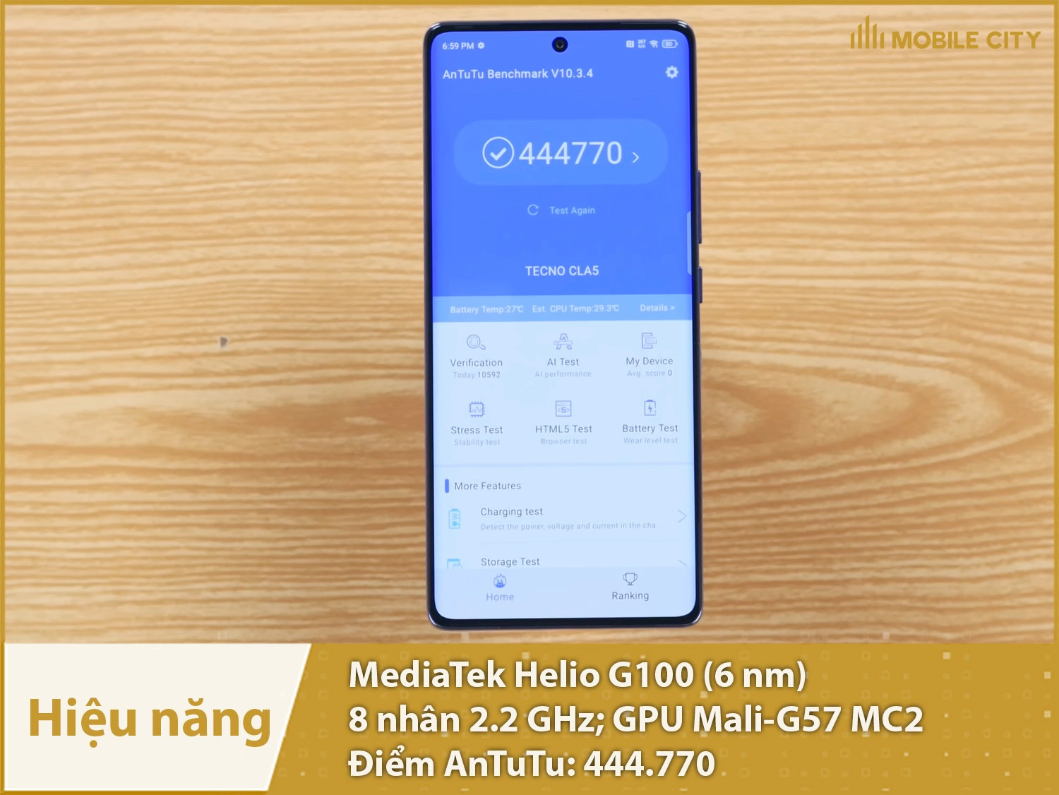 Tecno CAMON 30S có hơn 444 nghìn điểm AnTuTu