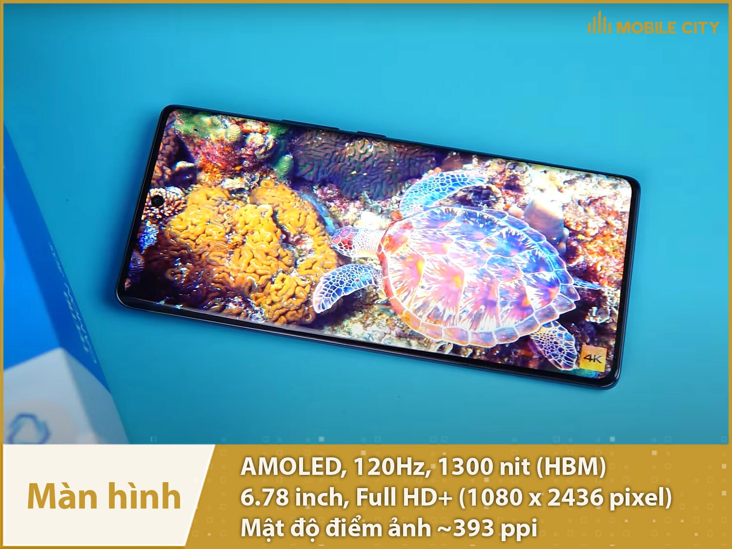 Màn hình cong AMOLED 120Hz, độ sáng 1300nit