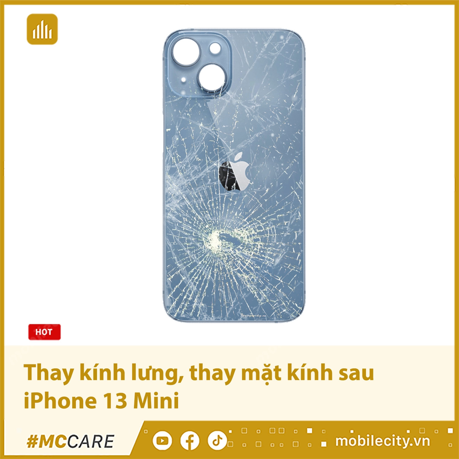 Thay mặt kính sau iPhone 13 mini Chính hãng, Giá rẻ nhất 2025