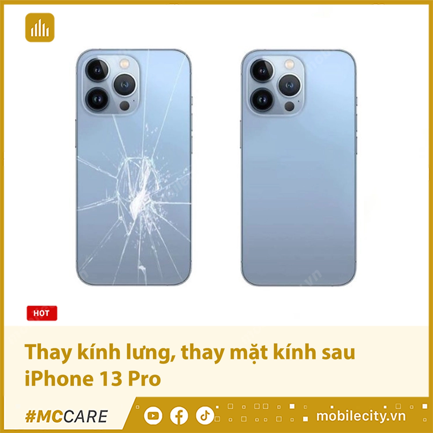 Thay mặt kính sau iPhone 13 Pro Chính Hãng, Giá Rẻ nhất 2025