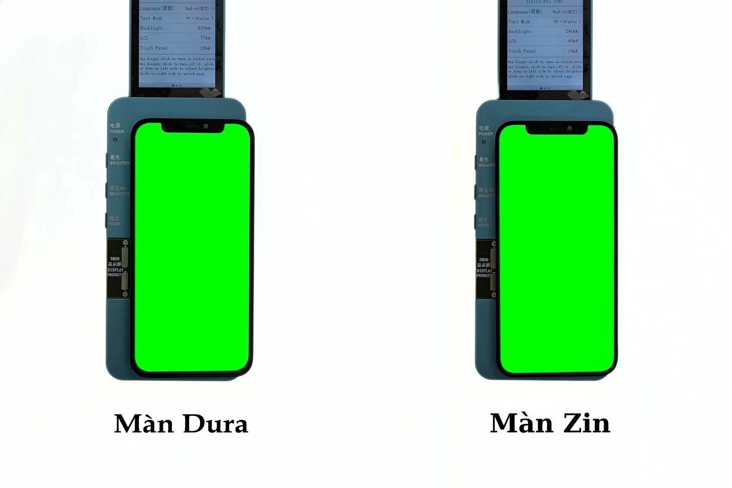 Thay màn hình Dura iPhone 13, Độ sánh màn hình Dura kém hơn màn Zin Apple