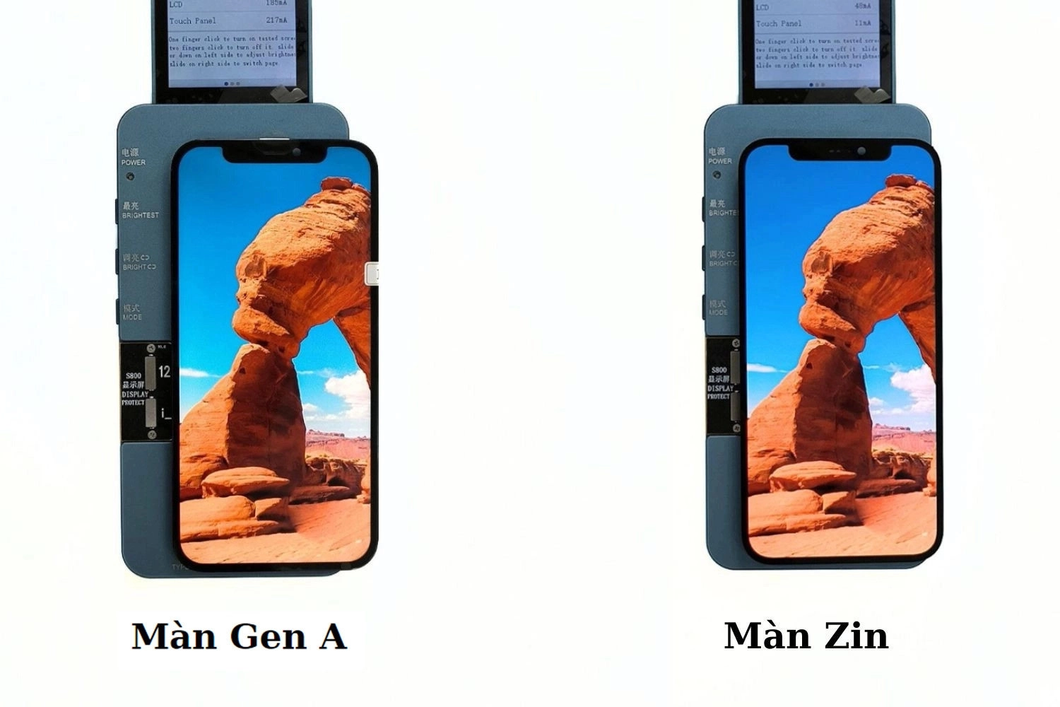 Thay màn hình Gen A iPhone 13, Độ sáng màn hình Gen A kém hơn màn Zin Chính hãng