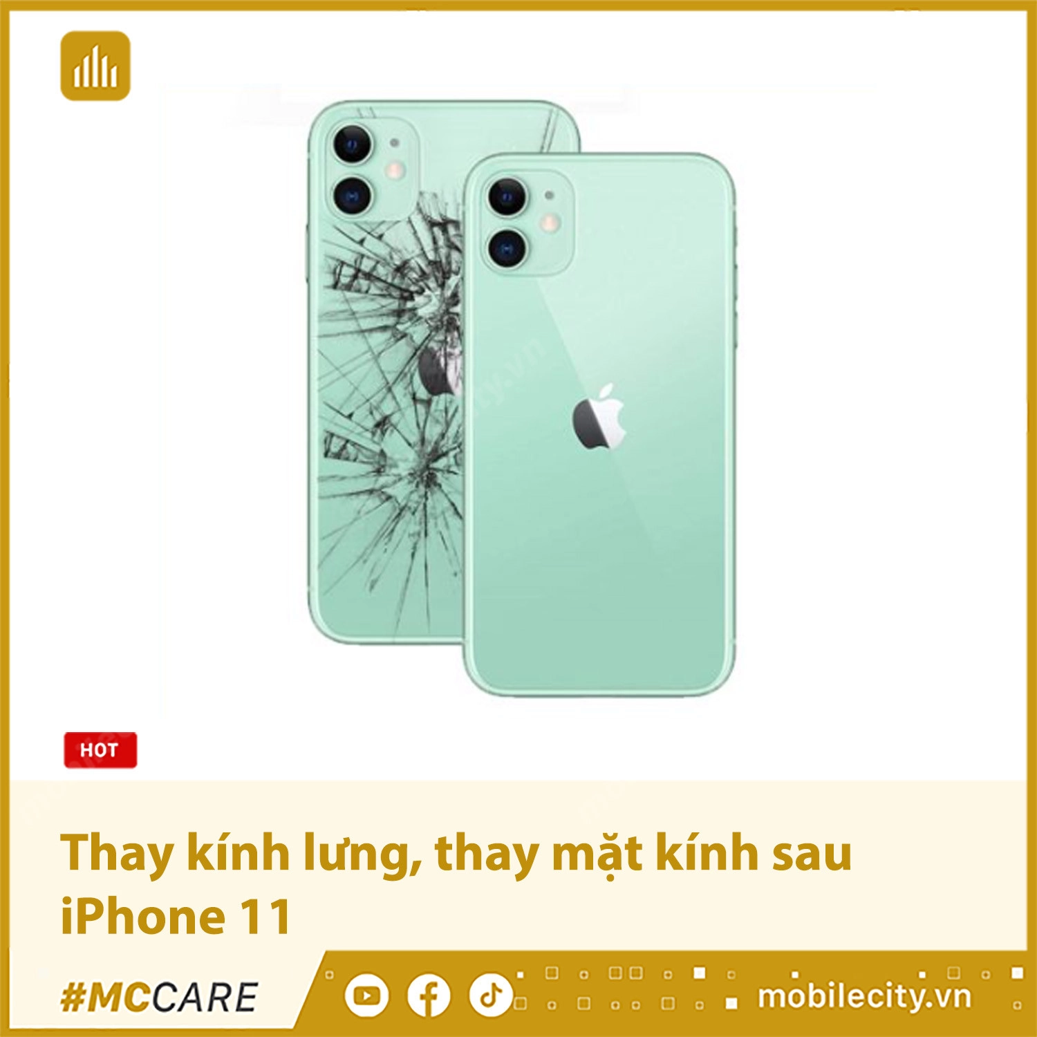 Thay kính lưng, thay mặt kính sau iPhone 11 | 11 Pro | 11 Pro Max