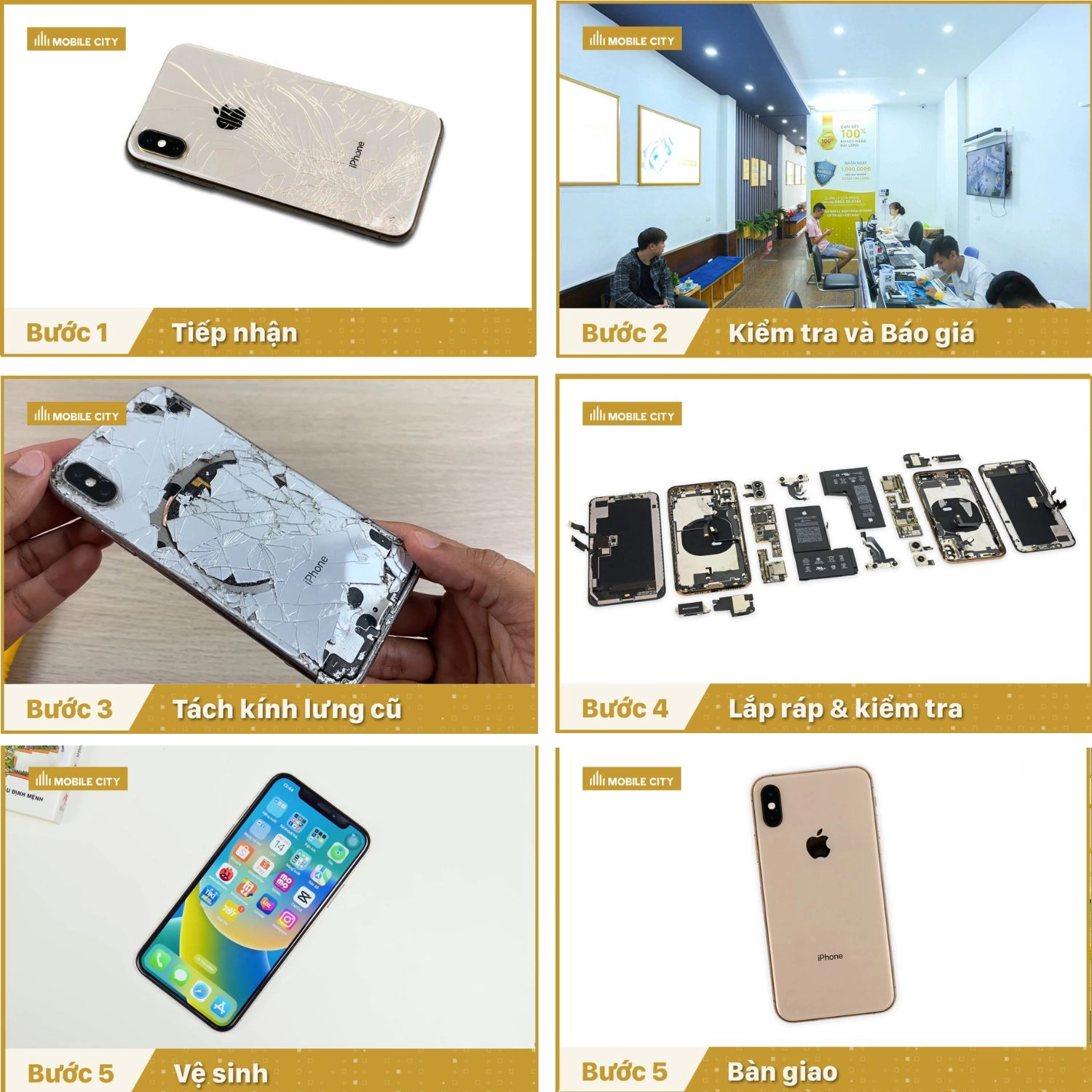 Thay mặt kính sau iPhone XS, Quy trình thay kính lưng iPhone XS chuẩn xác nhất