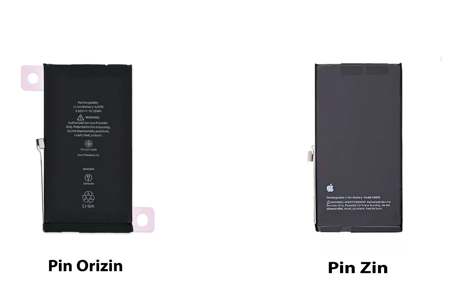 Thay Pin Orizin iPhone 13, So sánh Pin Orizin với Pin Zin Chính hãng