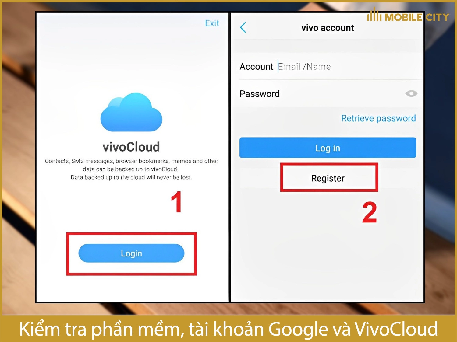 Kiểm tra phần mềm, các tài khoản Google và VivoCloud