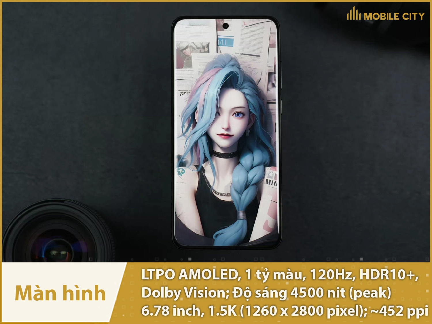 Màn hình siêu ấn tượng với LTPO AMOLED 120Hz, 1.5K, độ sáng 4500nit