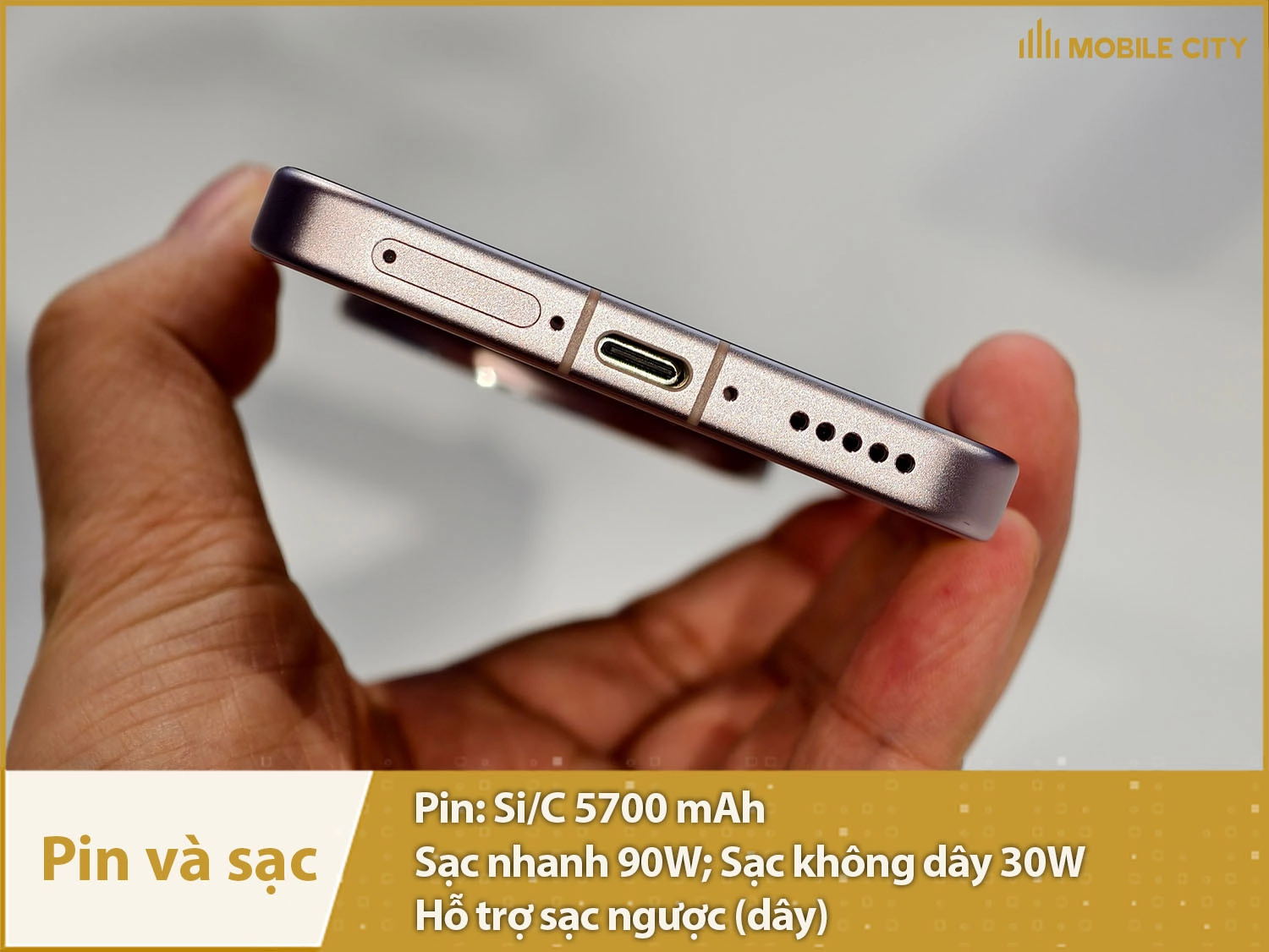 Pin 5700mAh & Sạc dây 90W, sạc không dây 30W