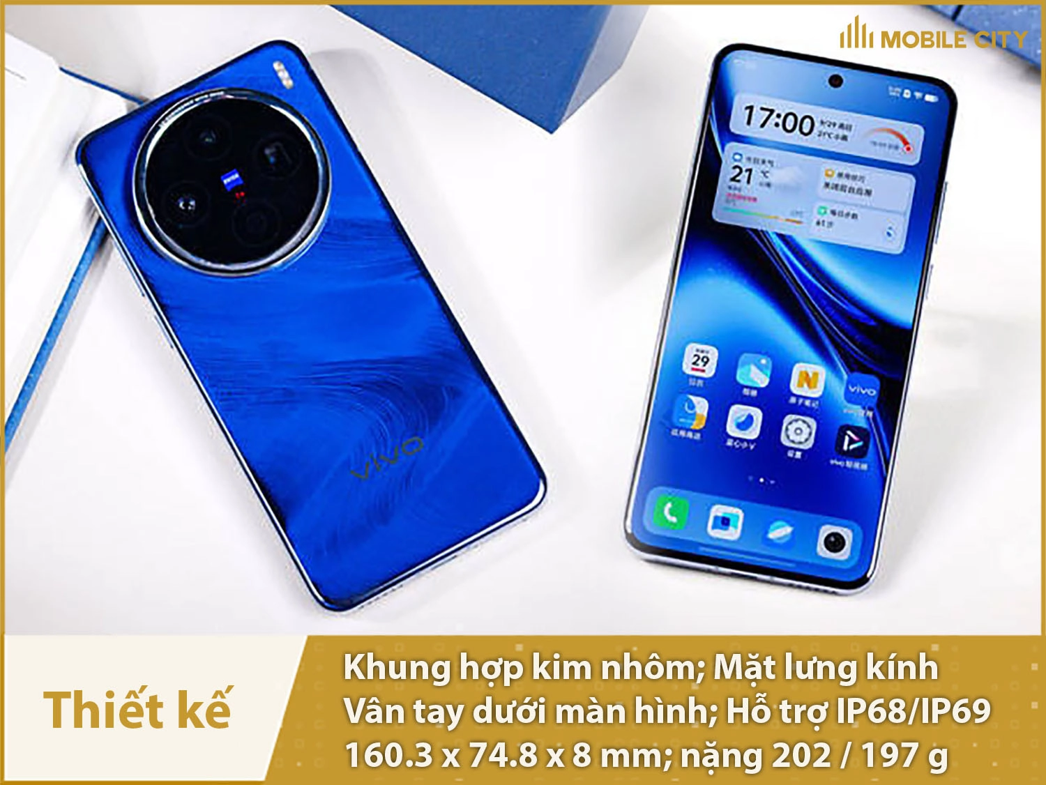 Thiết kế Vivo X200 vuông vắn, sang trọng đẳng cấp