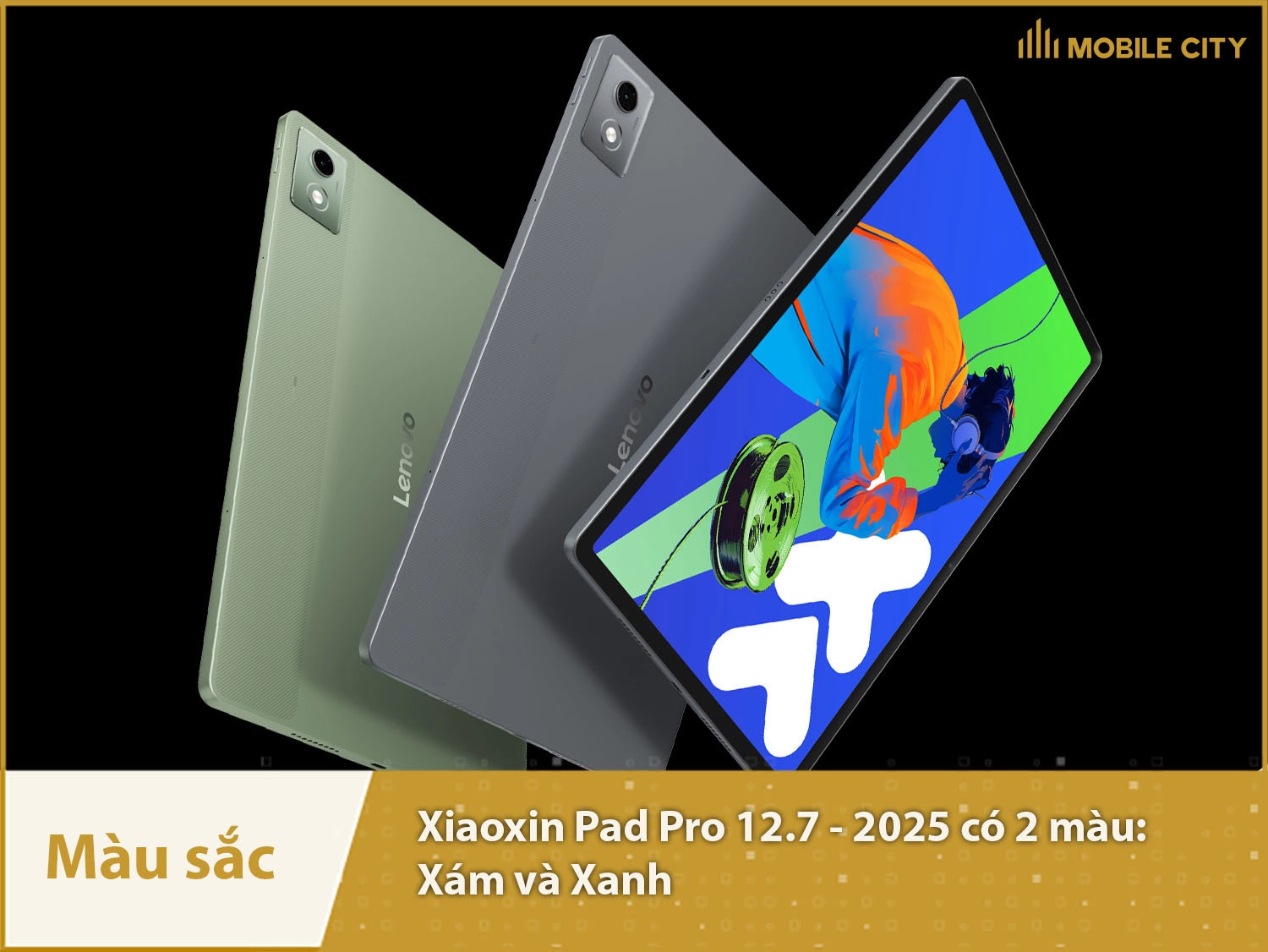 Xiaoxin Pad Pro 12.7 có hai màu sắc lựa chọn: Xám và Xanh