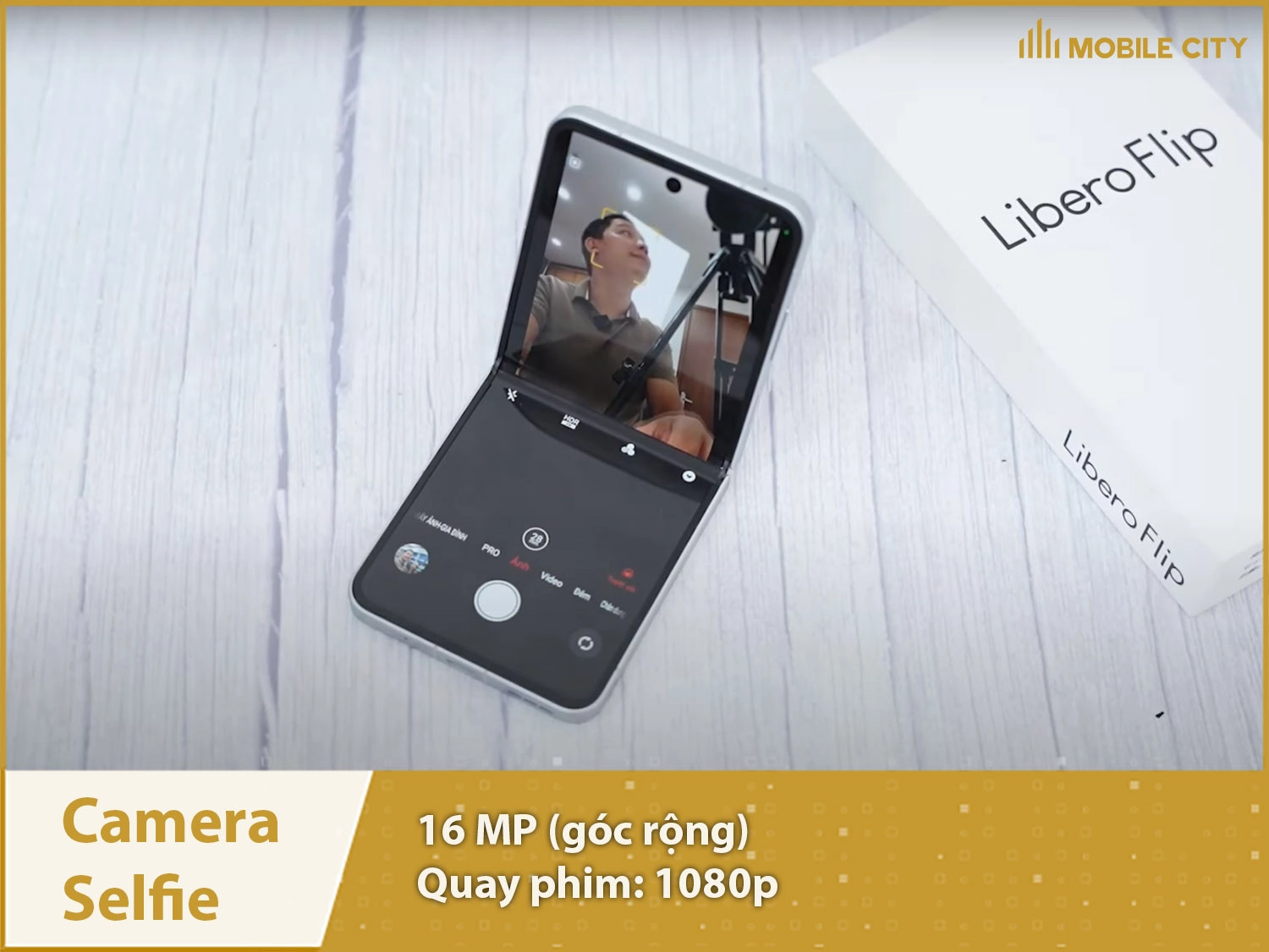 Camera selfie ZTE Libero Flip 16MP; quay phim 1080p