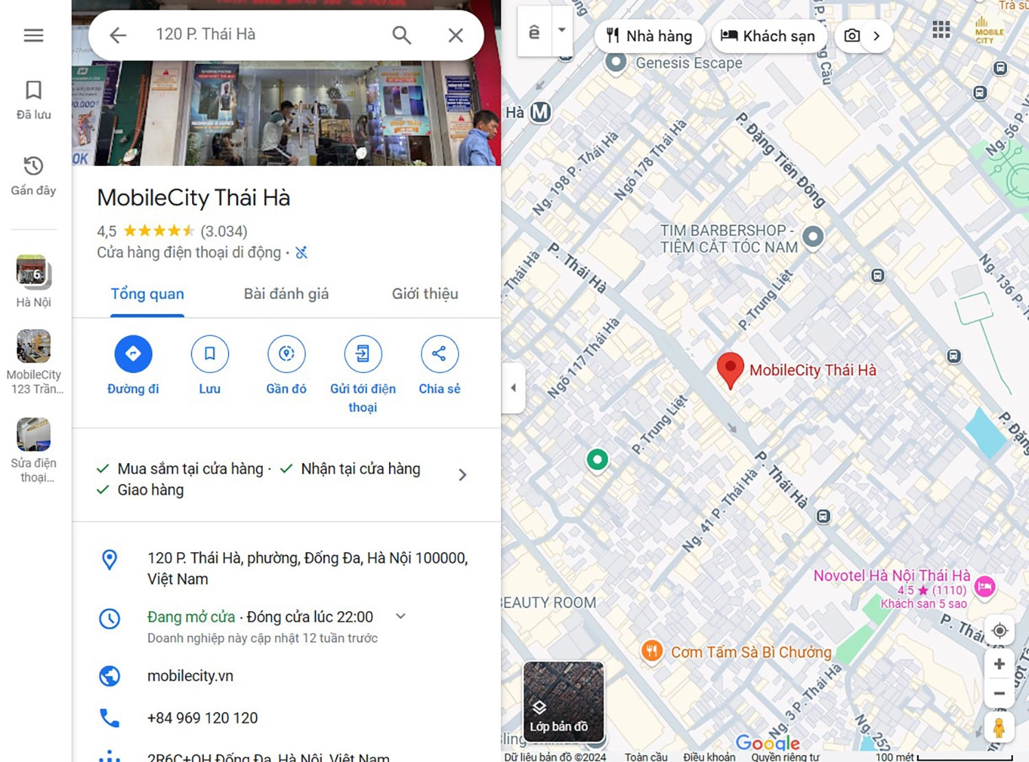 chọn cửa hàng có nhiều đánh giá tích cực trên Google Reviews