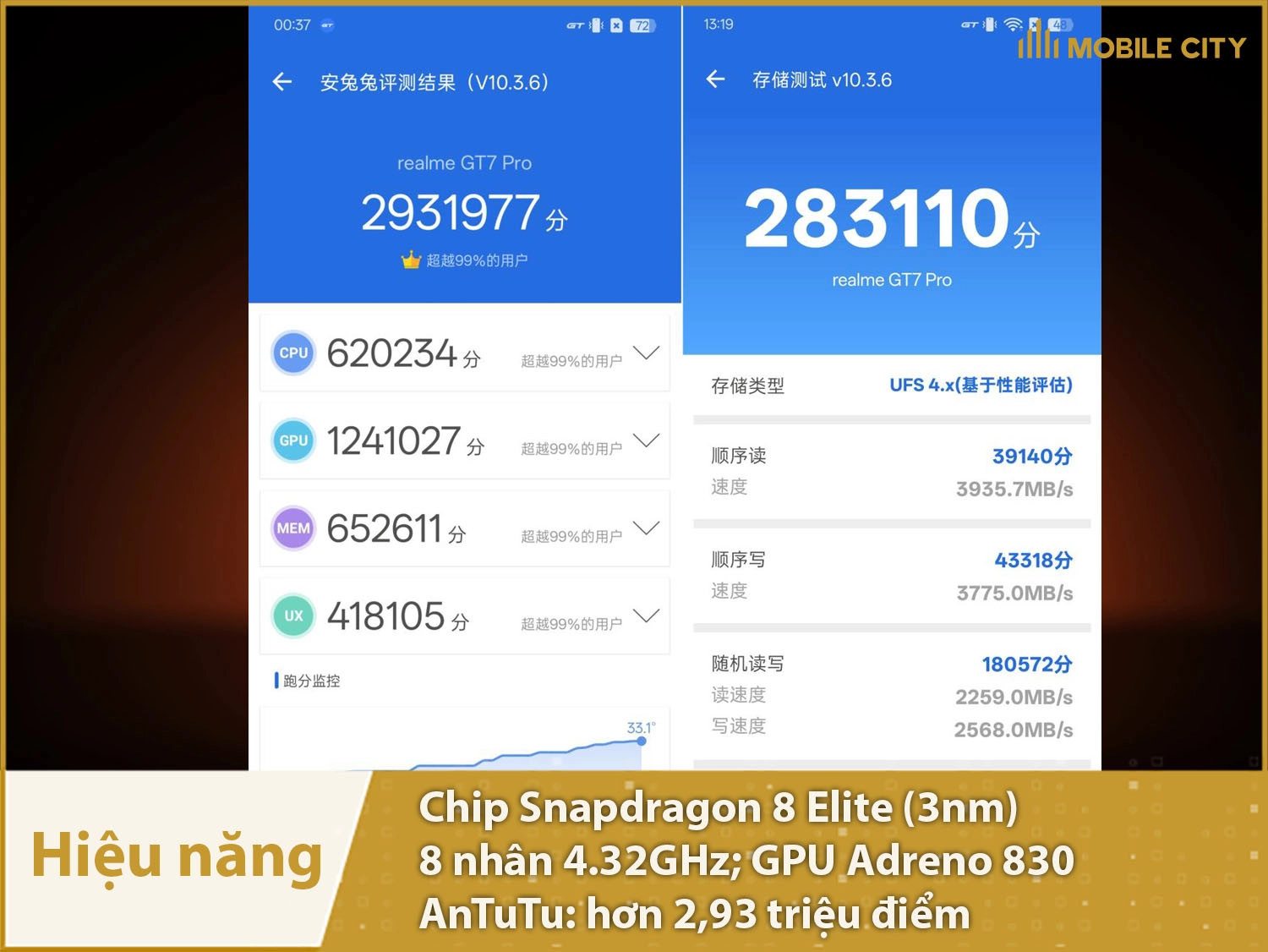 Realme GT7 Pro có hiệu năng vô cùng mạnh mẽ