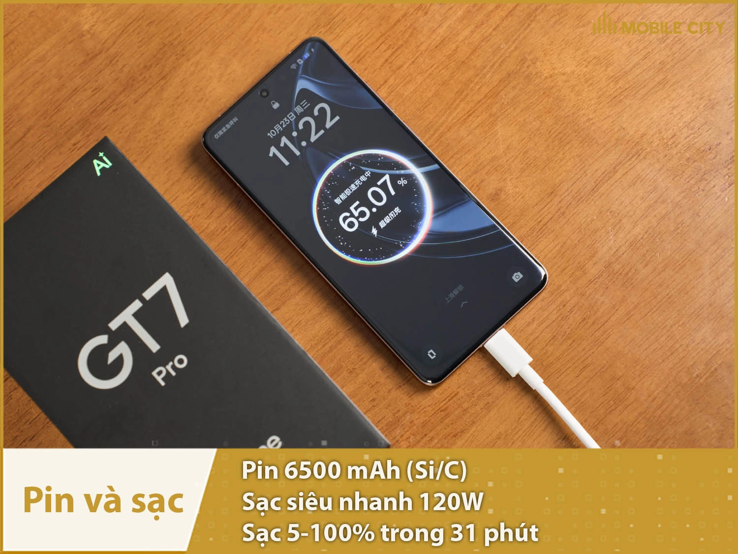 Realme GT7 Pro có pin 6500mAh, sạc siêu nhanh 120W