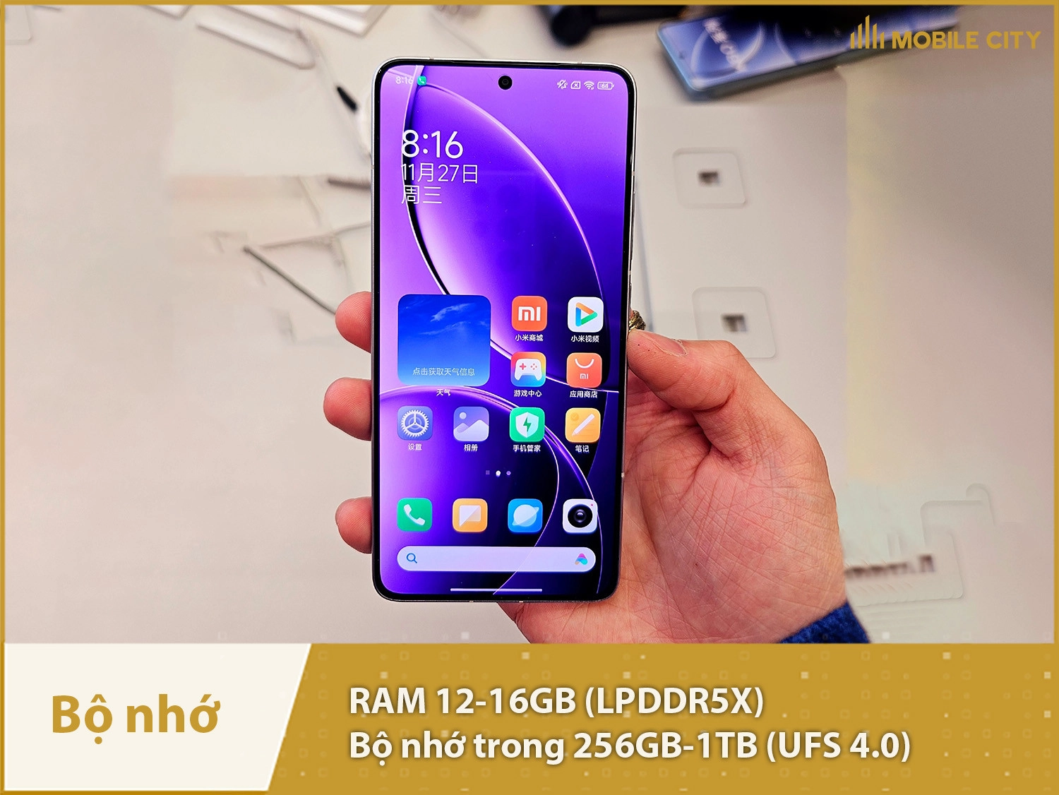 REDMI K80 có RAM 12-16GB & Bộ nhớ trong 256GB-1TB