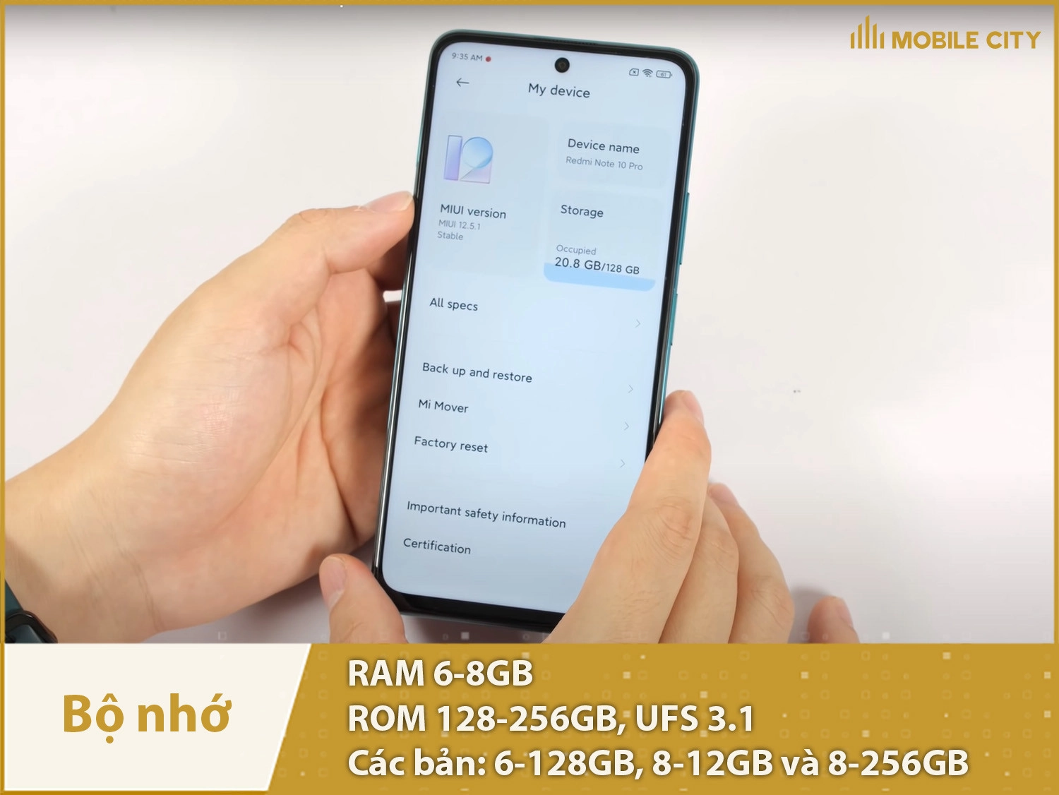 Redmi Note 10 Pro 5G có RAM 6-8GB & ROM 128-256GB