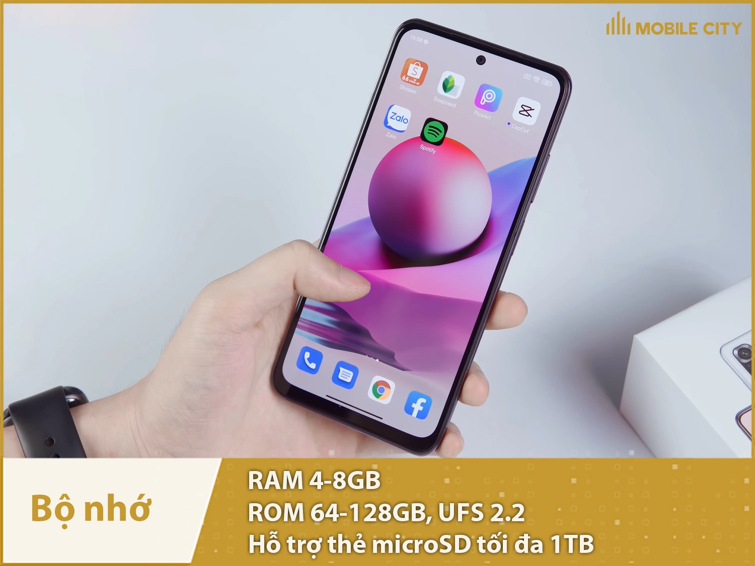 Redmi Note 10S có RAM 4-6GB & Bộ nhớ trong 64-128GB