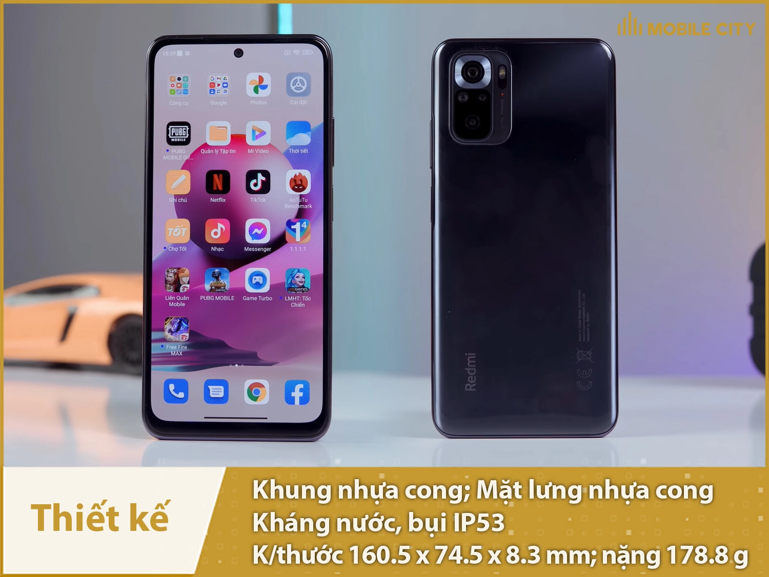 Thiết kế Redmi Note 10S bo cong mềm mại