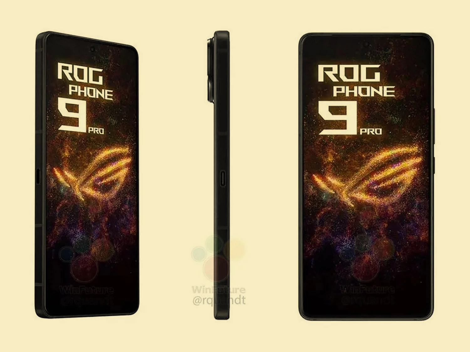 Cạnh bên và mặt trước ROG Phone 9 Pro (nguồn Roland Quandt)