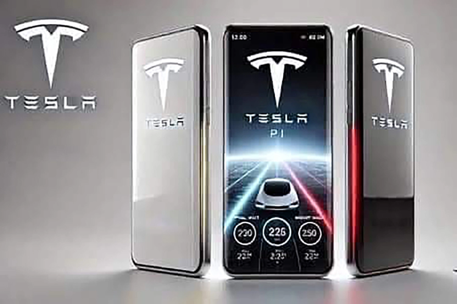 Tesla Pi Phone có thiết kế màn hình cong (ảnh rò rỉ)