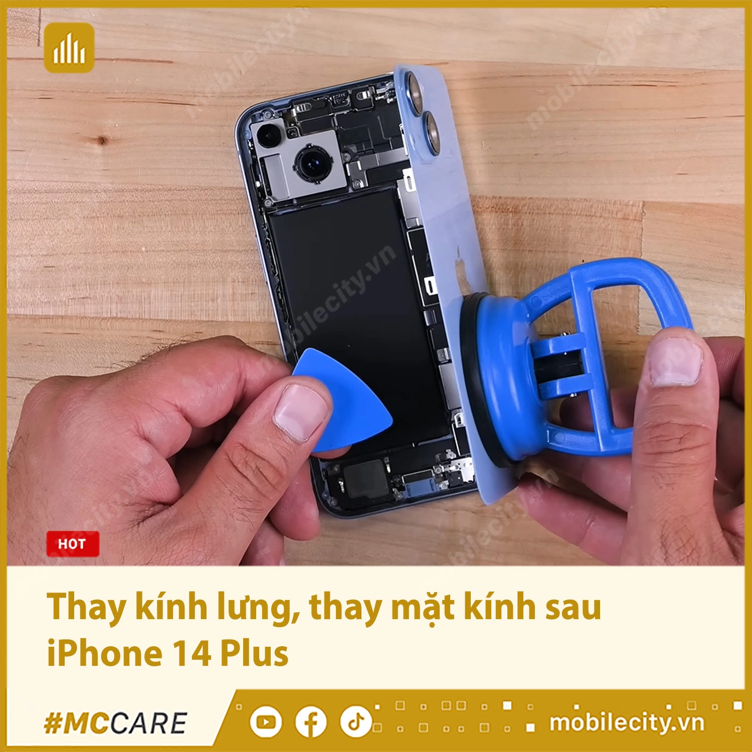 Thay mặt kính sau iPhone 14 Plus Chính hãng, Giá rẻ, Lấy ngay