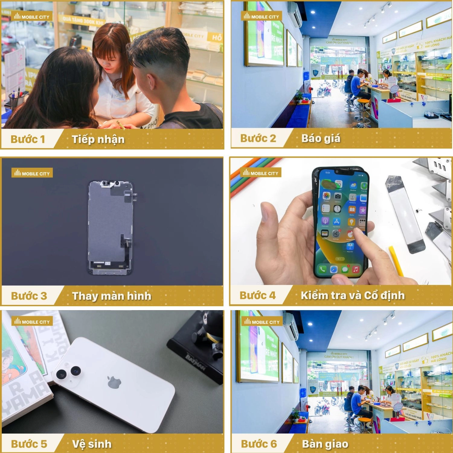 Thay màn hình KARS iPhone 14, quy trình